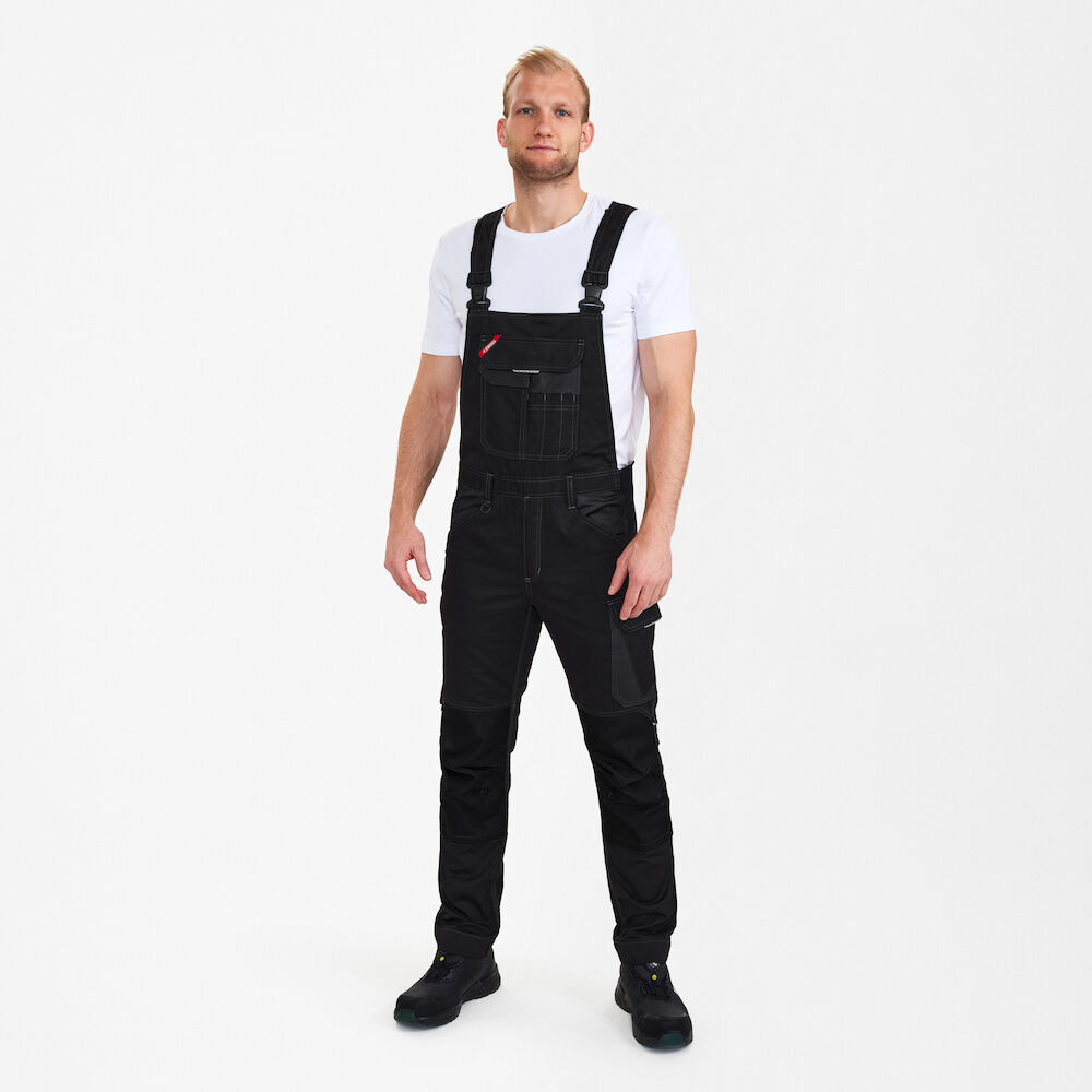 VENTURE Latzhose – Schwarz / Anthrazit Grau (Am Modell)