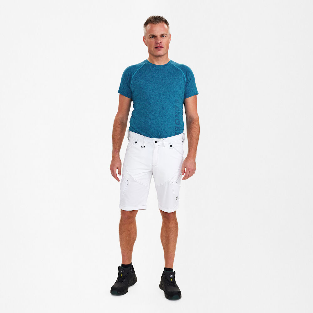 Delovne kratke hlače s 4-smernim stretch materialom – White