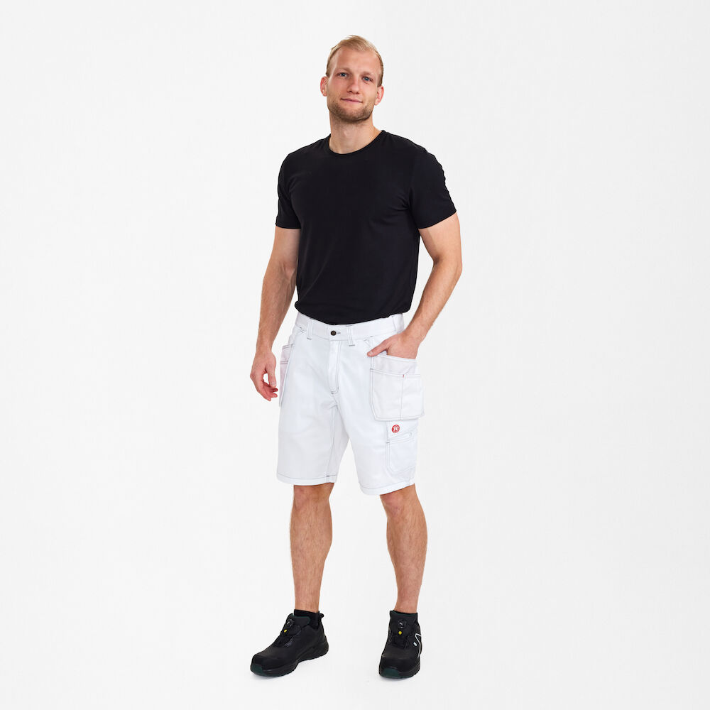 EXTEND COMBAT Arbeitsshorts mit Holstertaschen – Weiß (Am Modell)