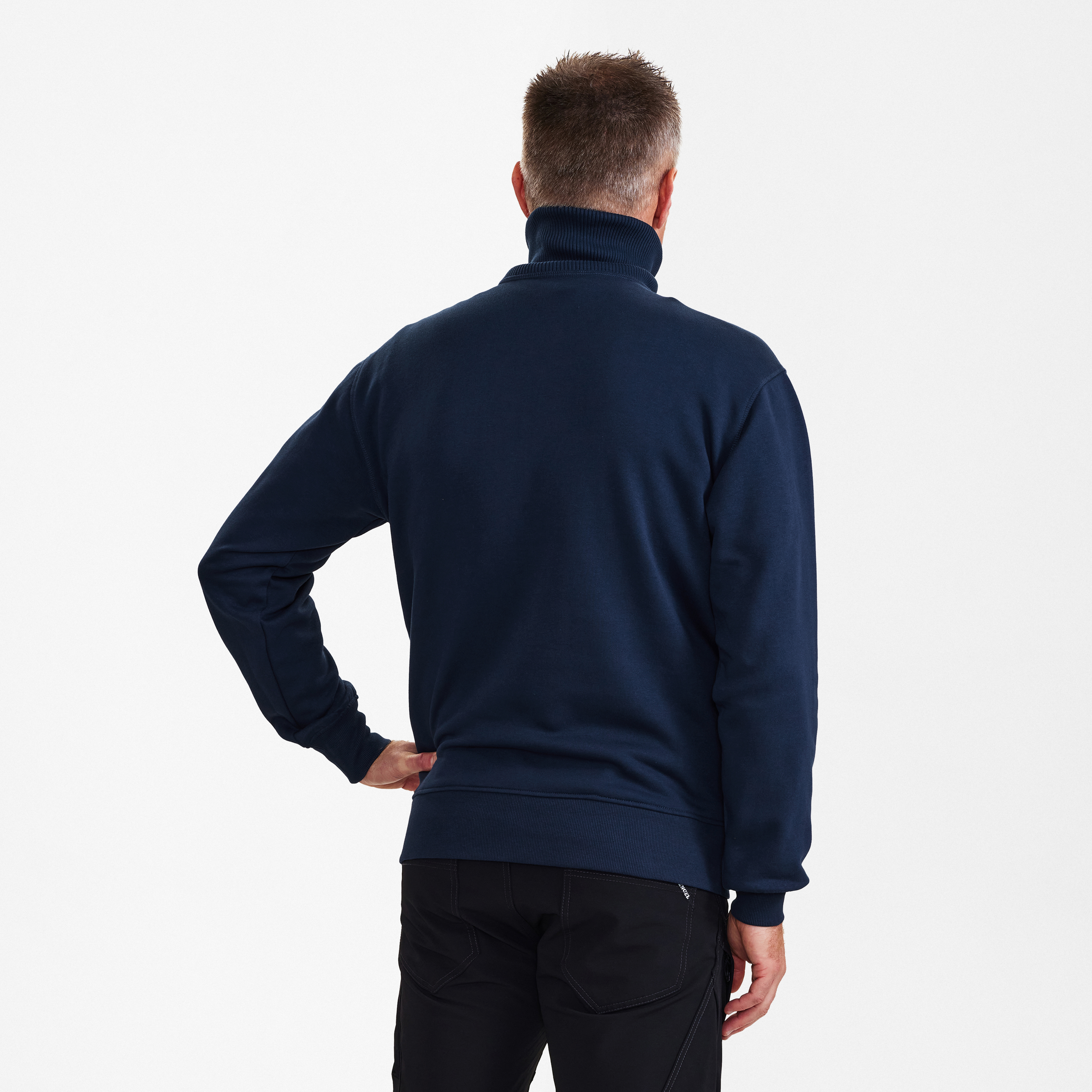 Engel Workwear Extend sweatshirt med høj krave - Blue Ink [165] / XS
