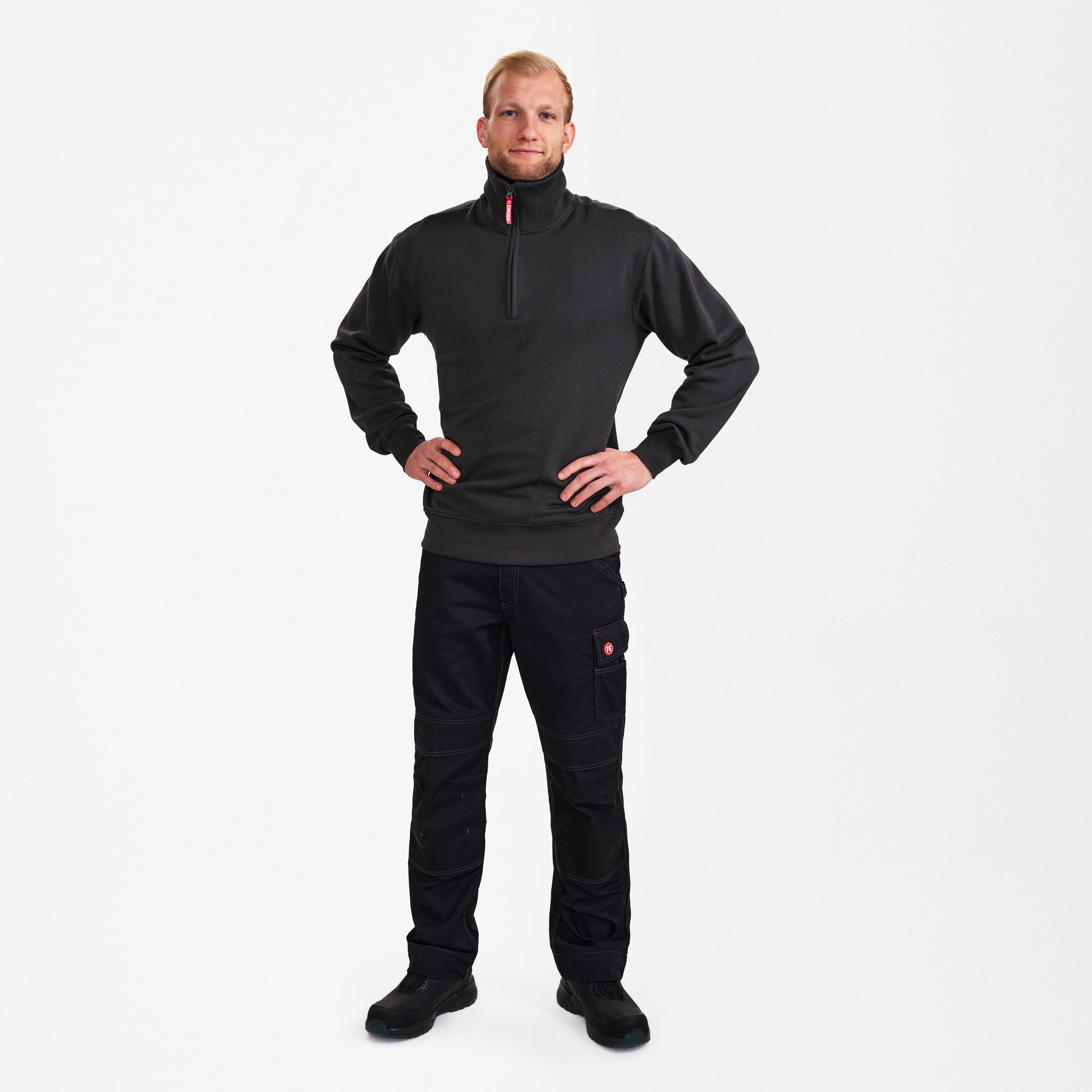 Engel Workwear Extend sweatshirt med høj krave - Antrazitgrå [79] / XS