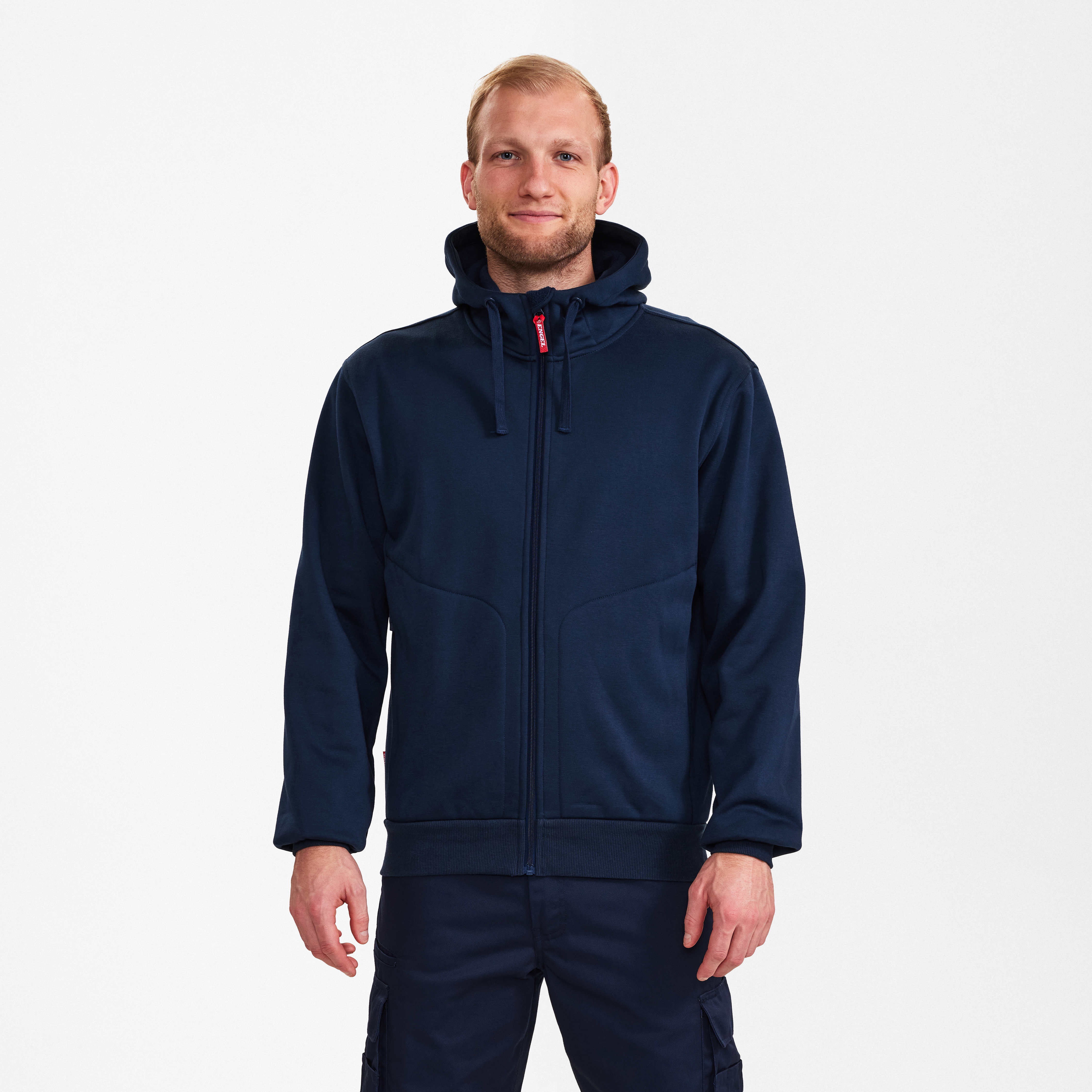 Engel Workwear Extend sweatshirt med hætte - Blue Ink [165] / XS