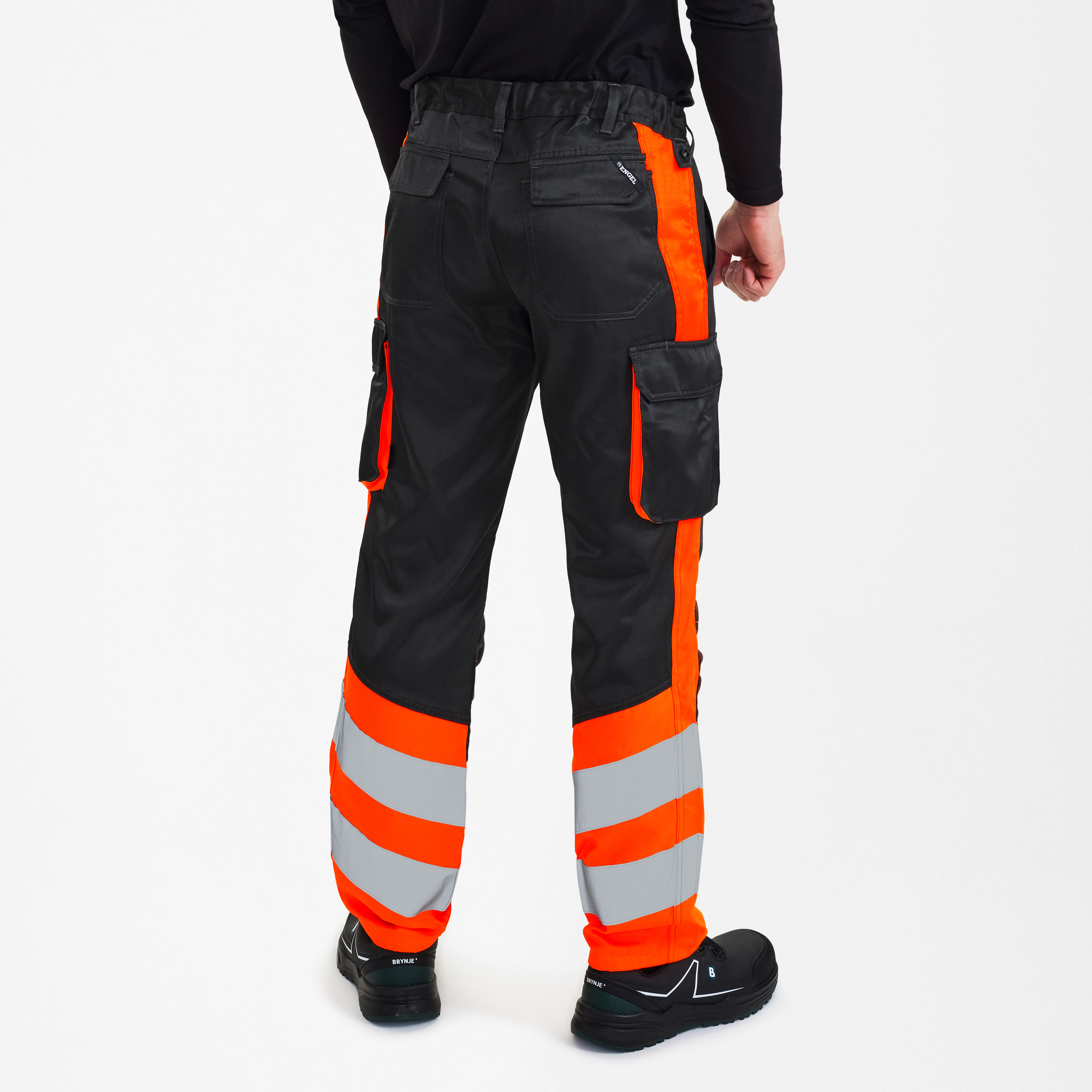 Engel Workwear Safety Light arbejdsbukser - Antrazitgrå/Orange [7910] / K80