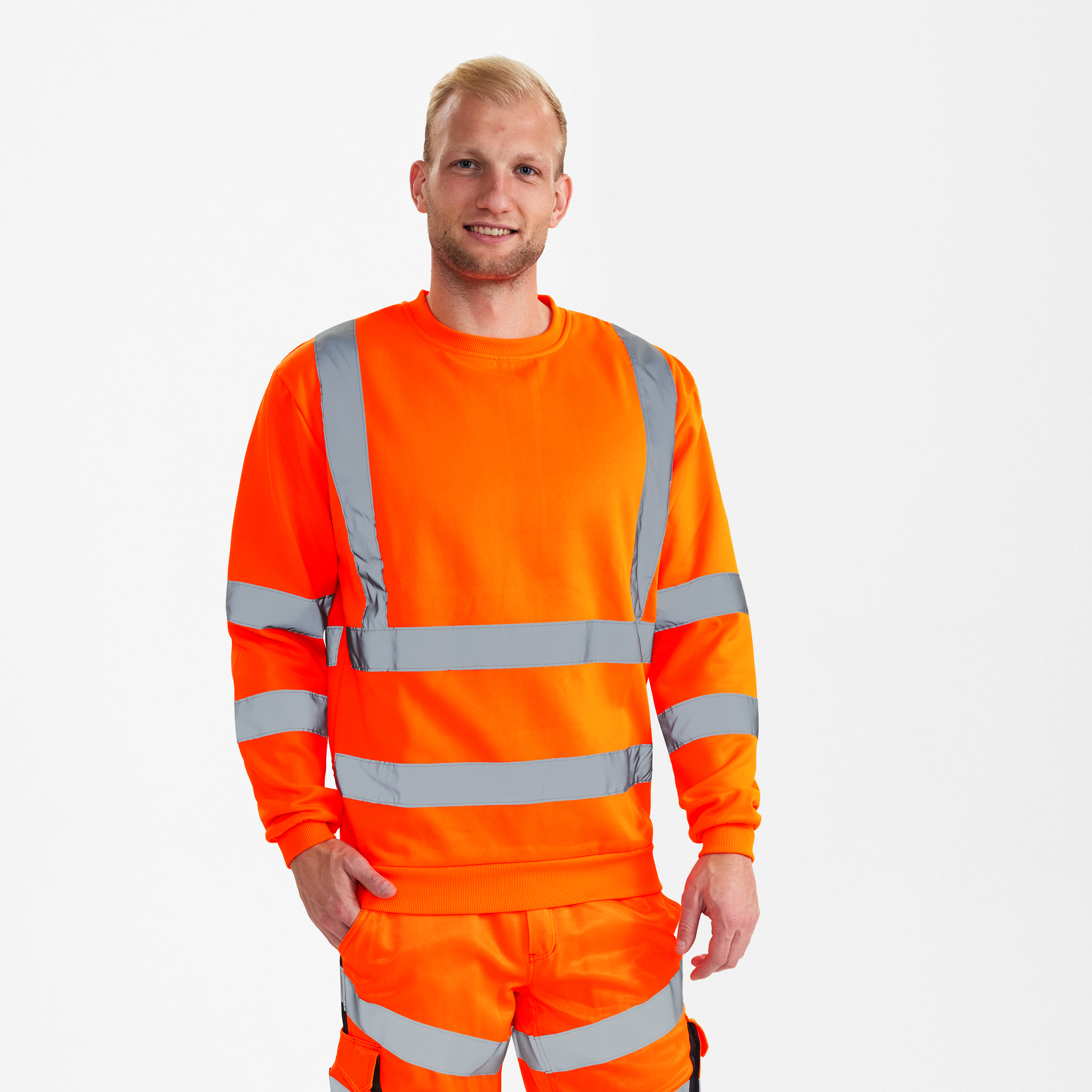 Engel Workwear Safety sweatshirt - Hi-vis Orange [10] / XS