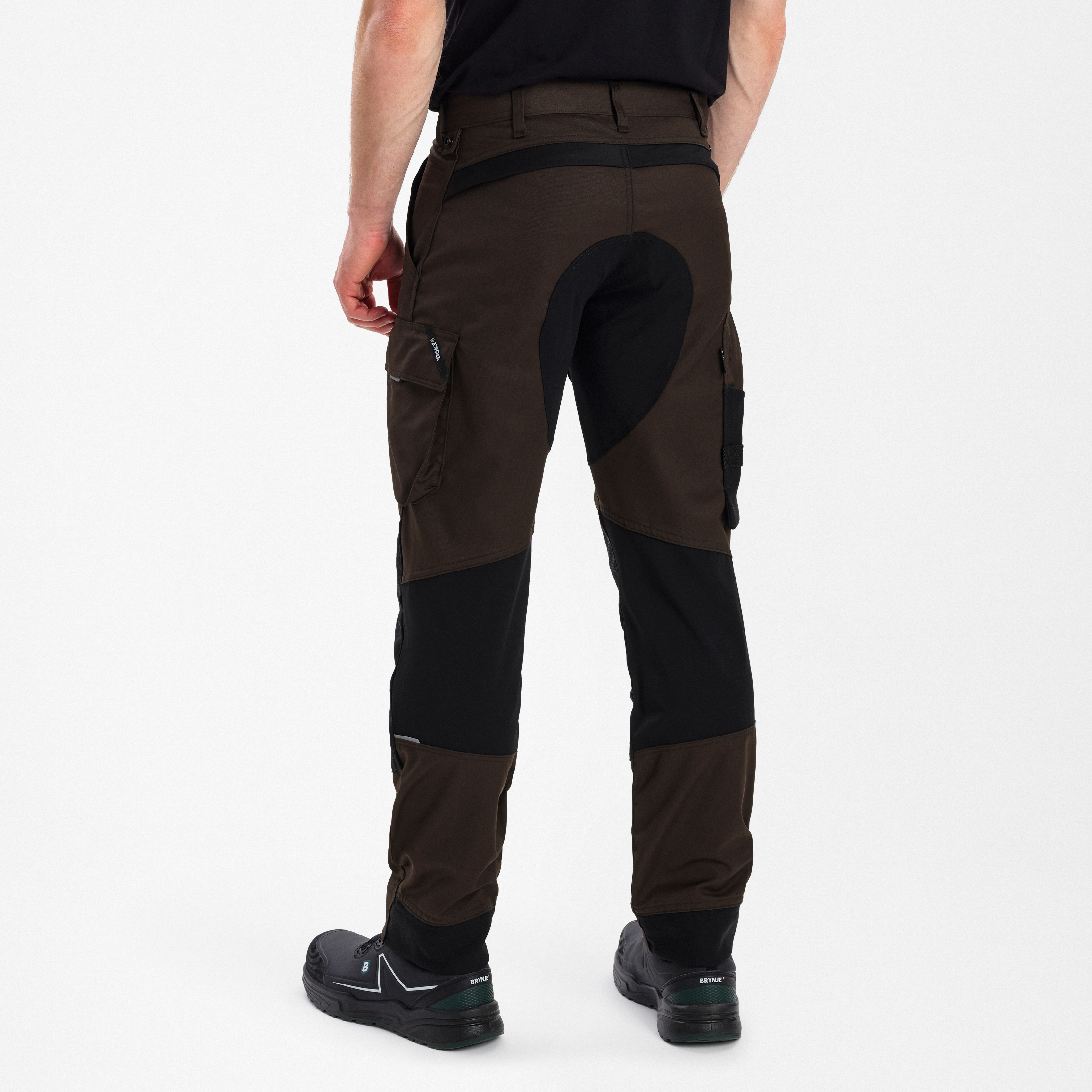 Engel Workwear X-treme arbejdsbukser med stræk - Mokkabrun/Sort [16720] / K80
