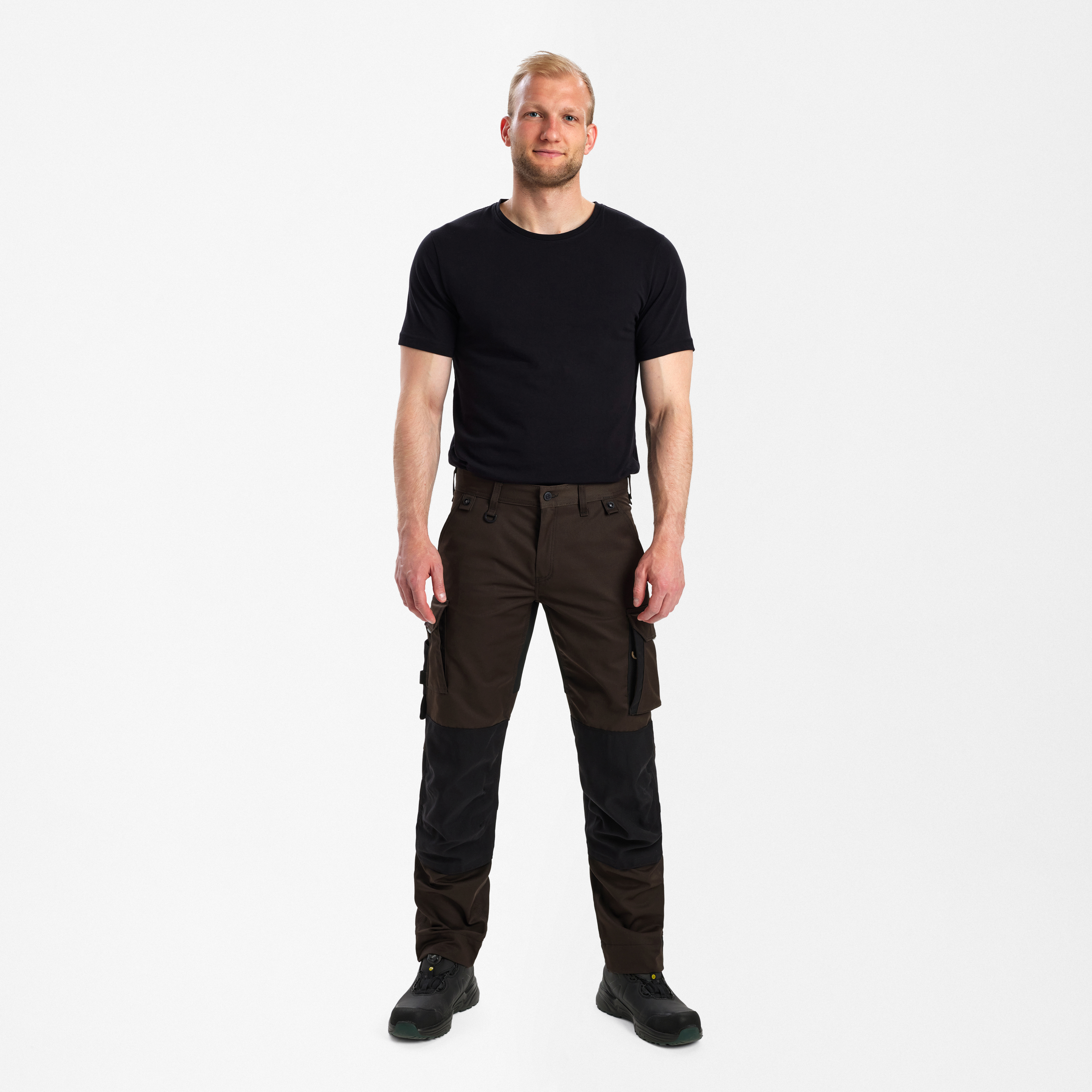 Engel Workwear X-treme arbejdsbukser med stræk - Mokkabrun/Sort [16720] / K80