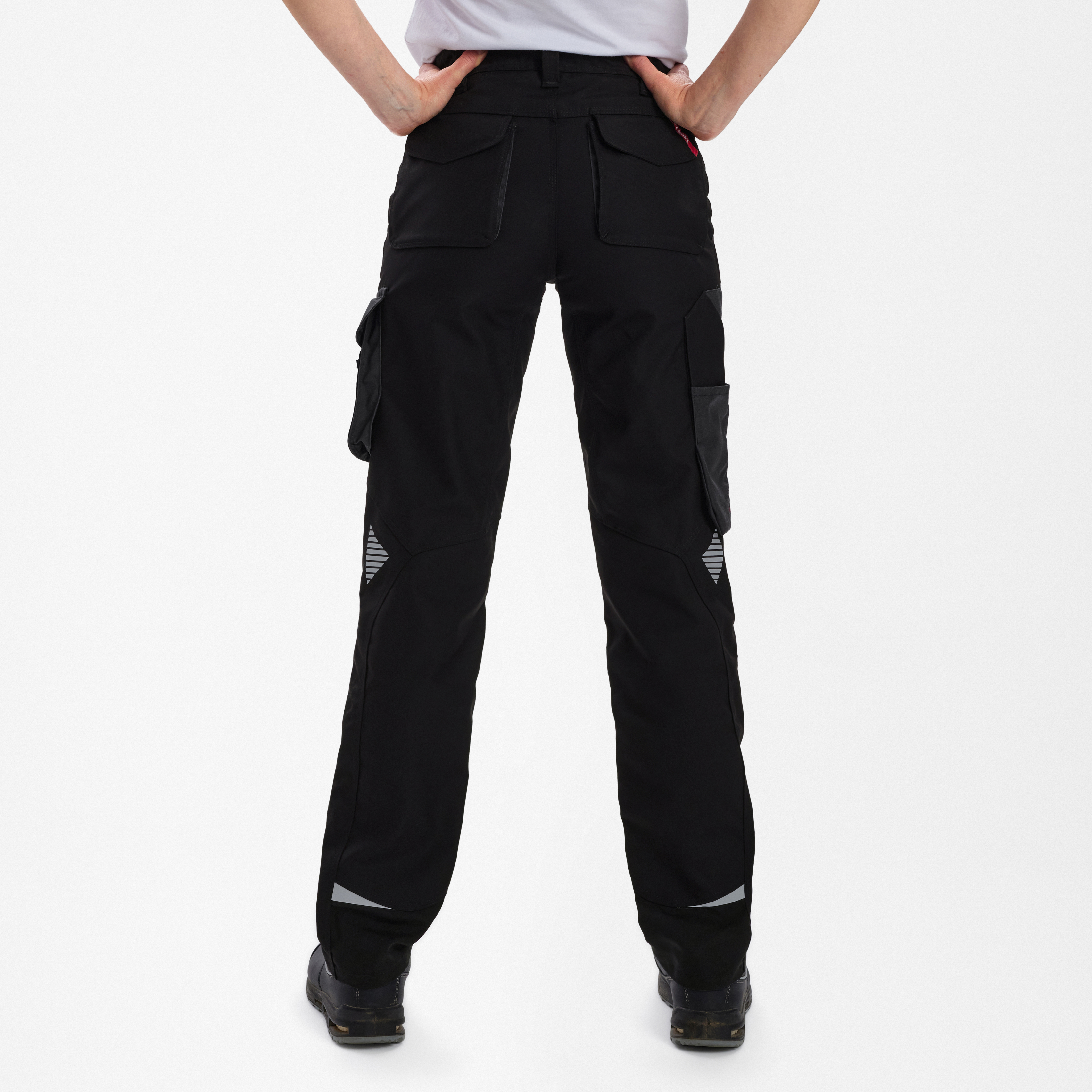 Engel Workwear Galaxy dame arbejdsbukser - Sort/Antrazitgrå [2079] / 34