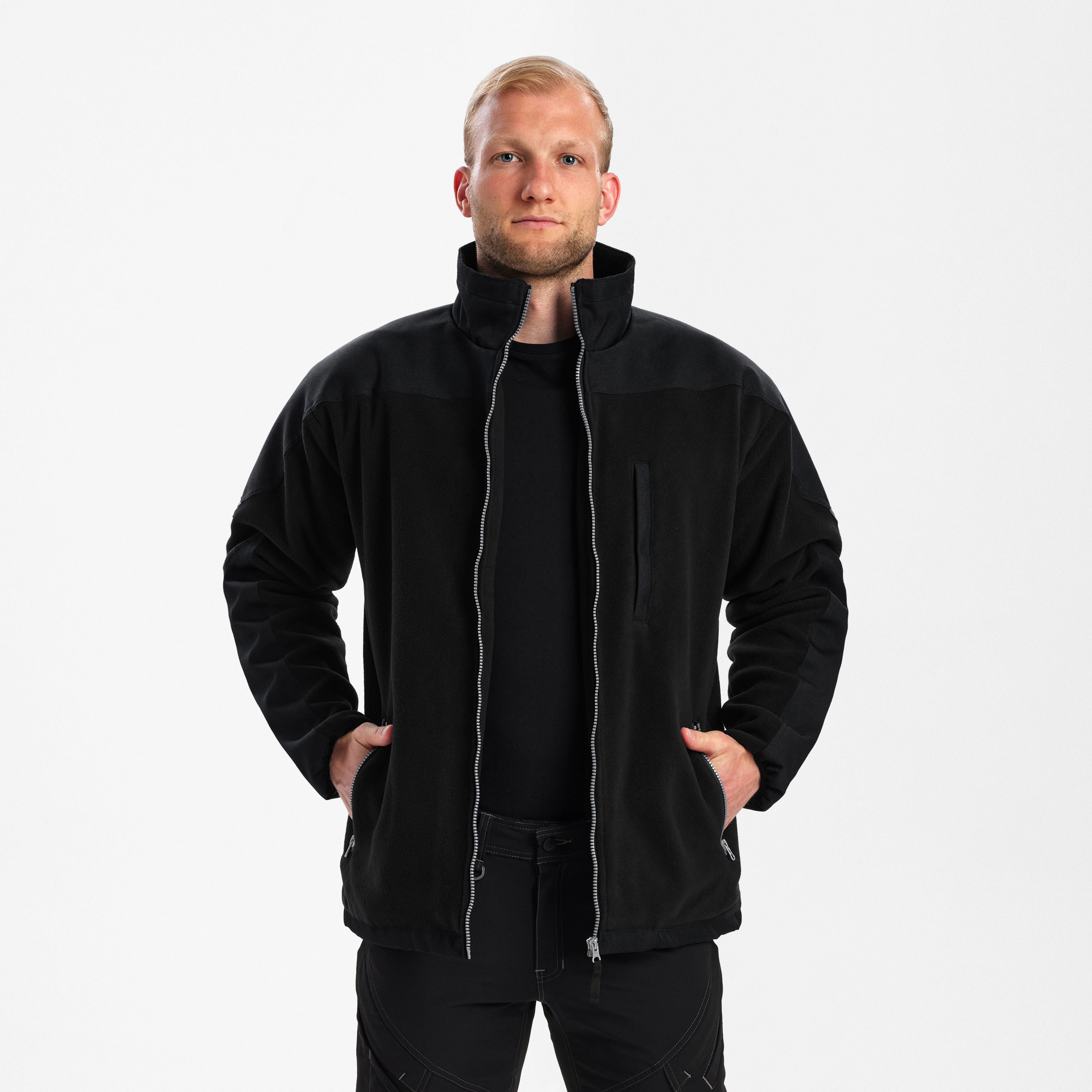 Engel Workwear Extend fleecejakke - Sort [20] / XS