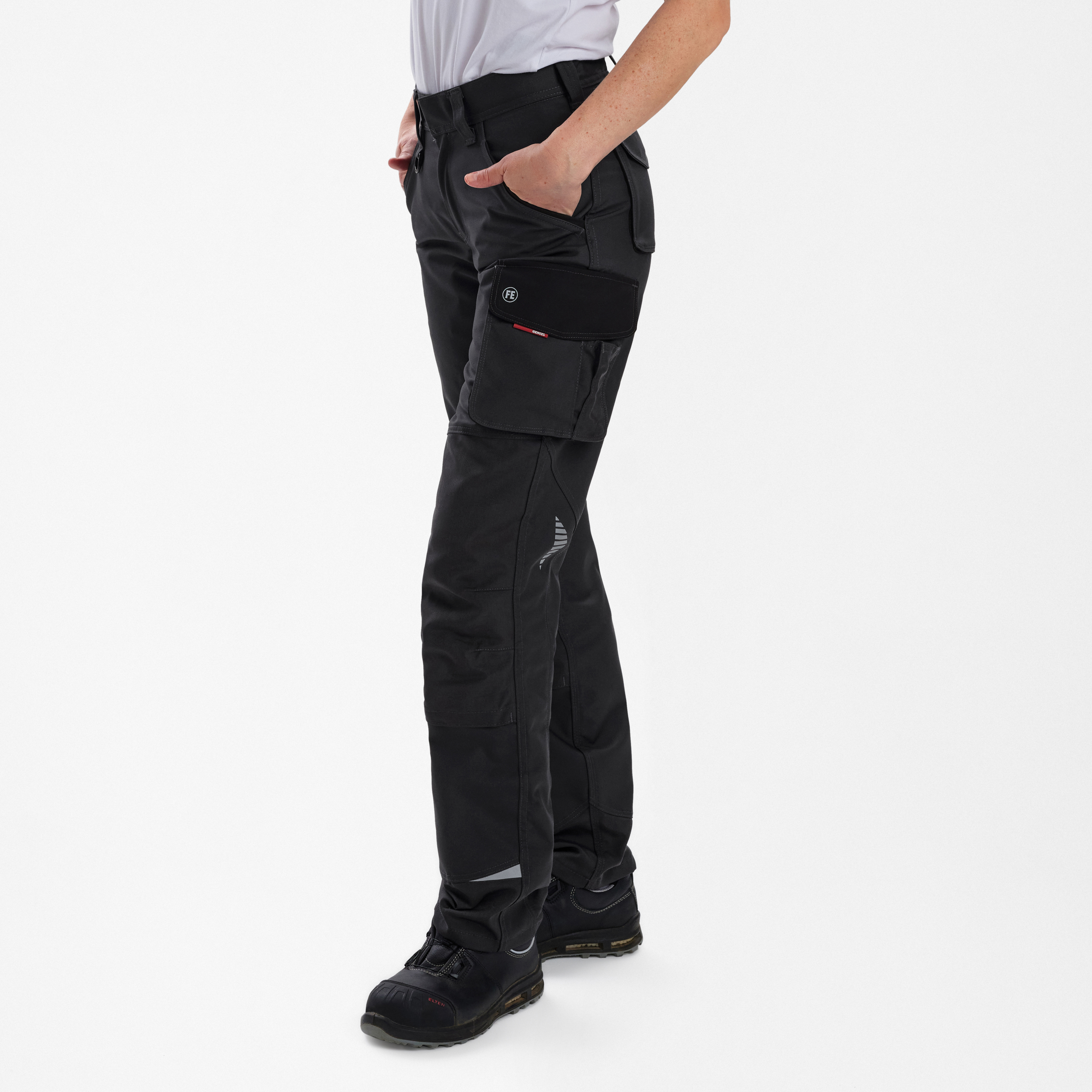 Engel Workwear Galaxy dame arbejdsbukser - Antrazitgrå/Sort [7920] / 34