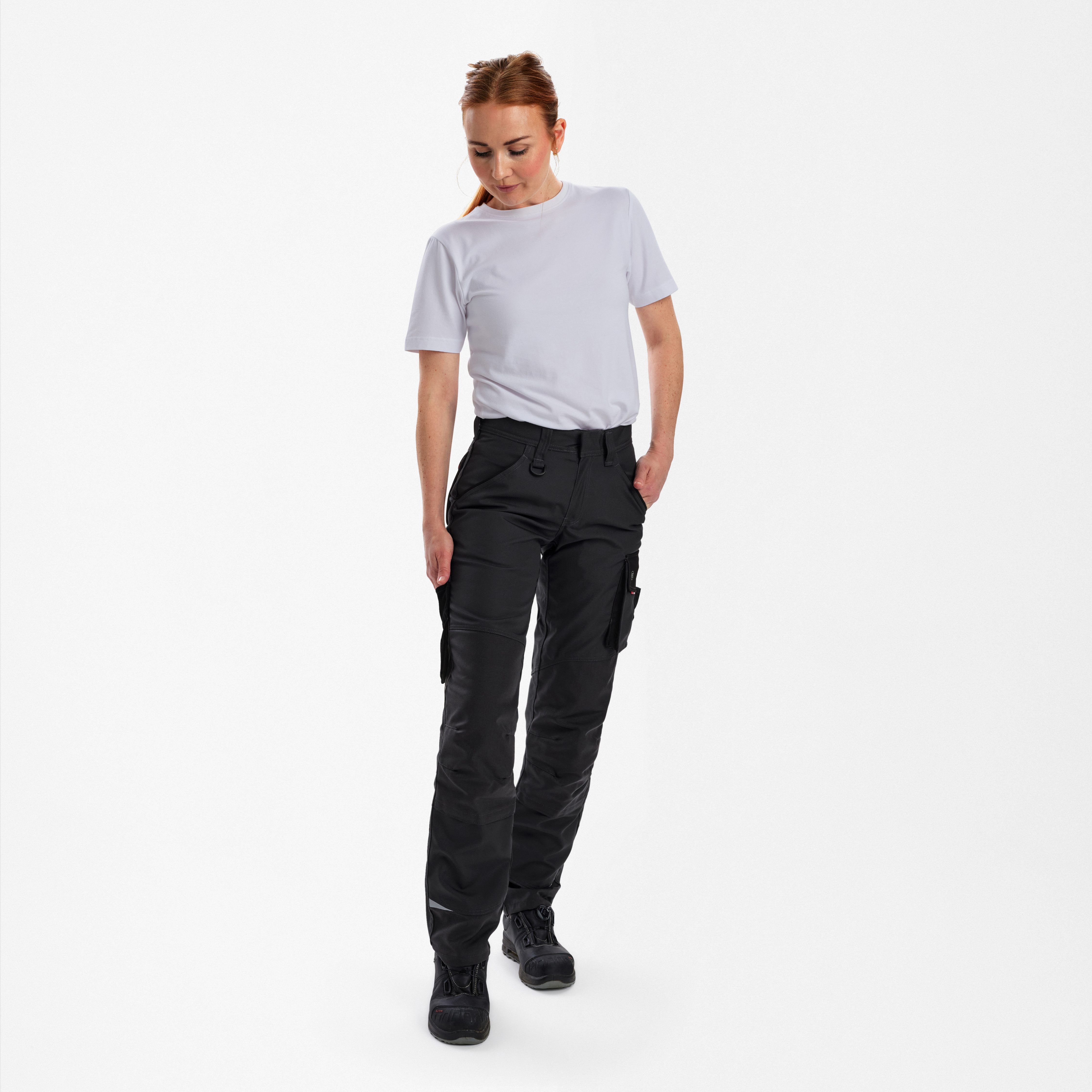 Engel Workwear Galaxy dame arbejdsbukser - Antrazitgrå/Sort [7920] / 34