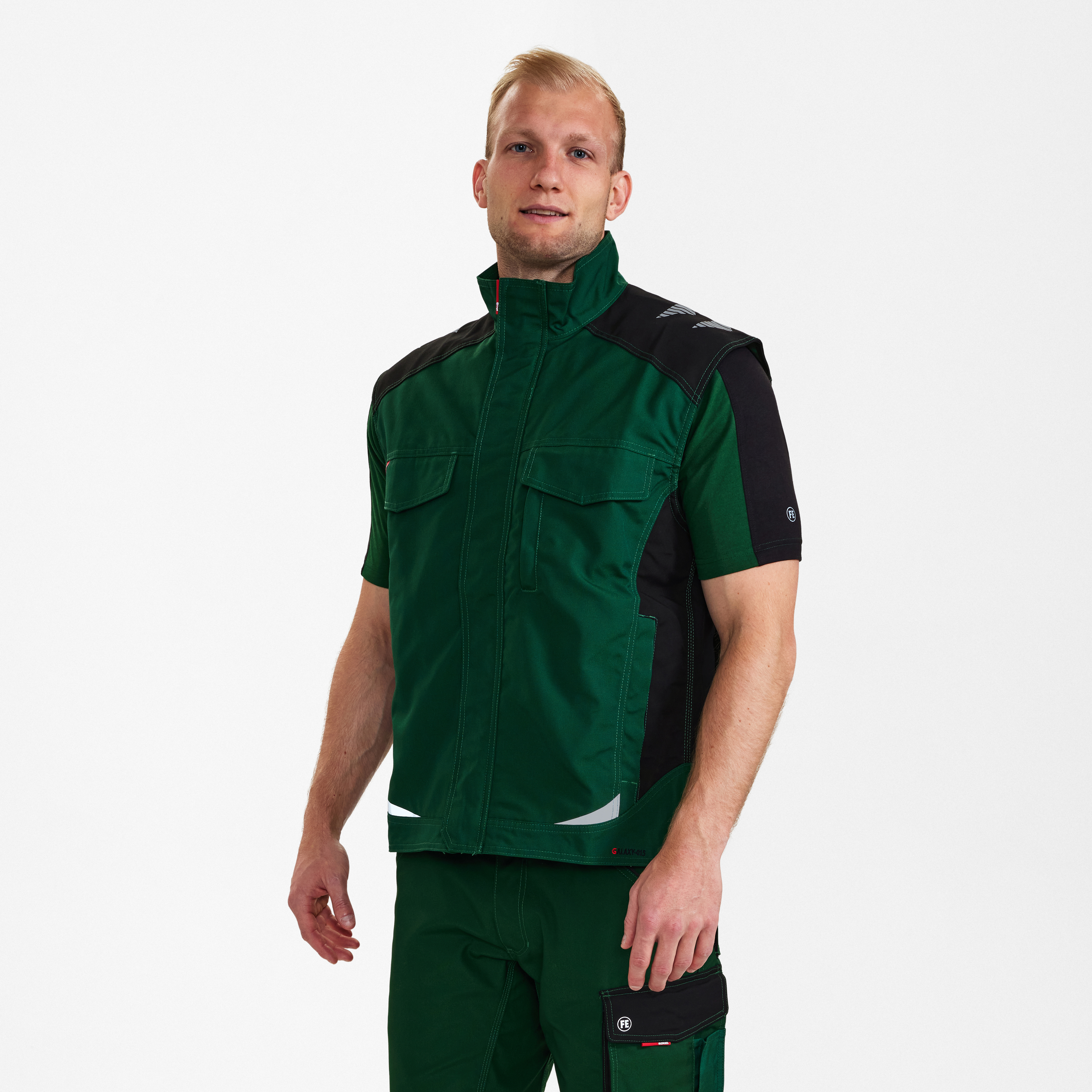 Engel Workwear Galaxy servicevest - Grøn/Sort [120] / XS