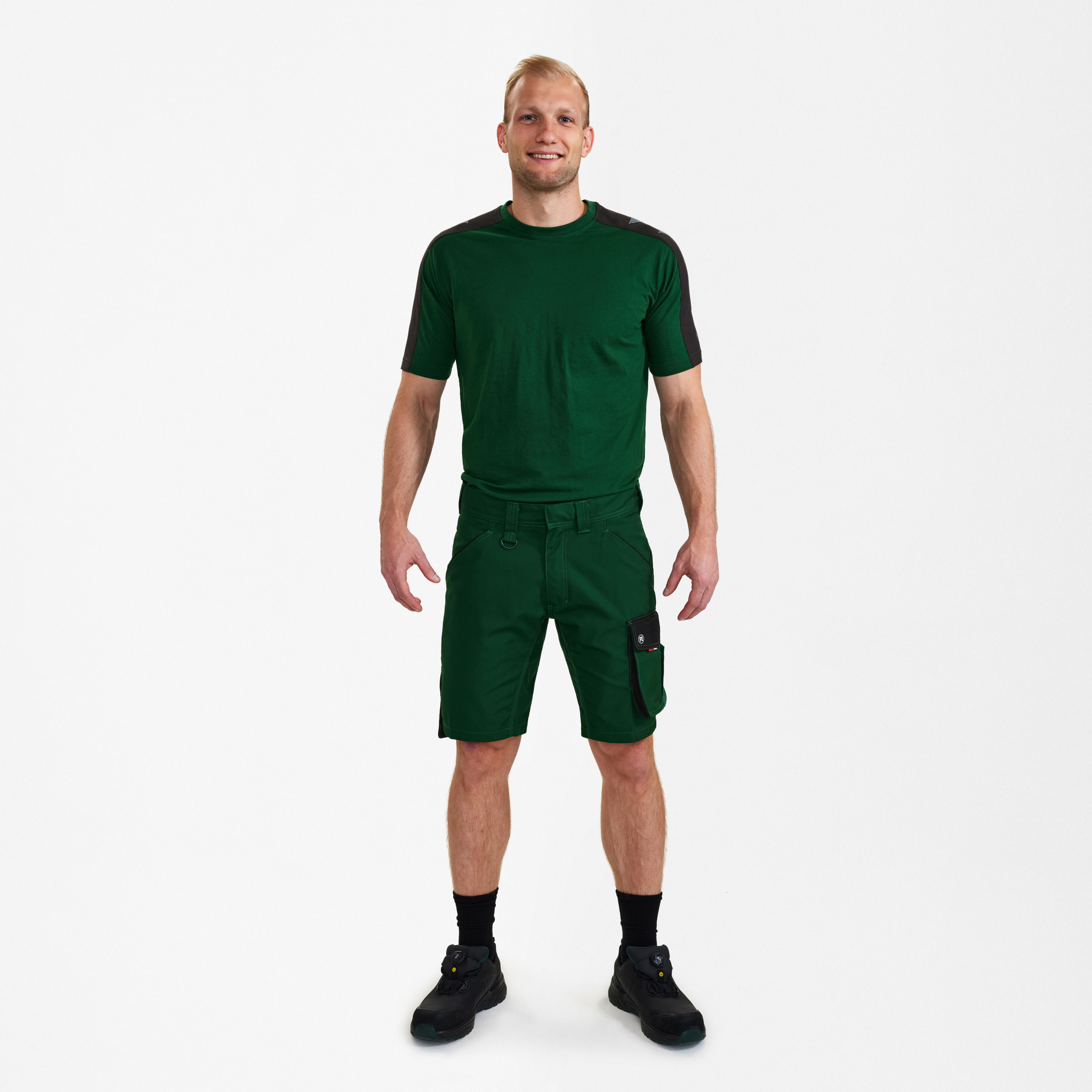 Engel Workwear Galaxy arbejdsshorts - Grøn/Sort [120] / 72