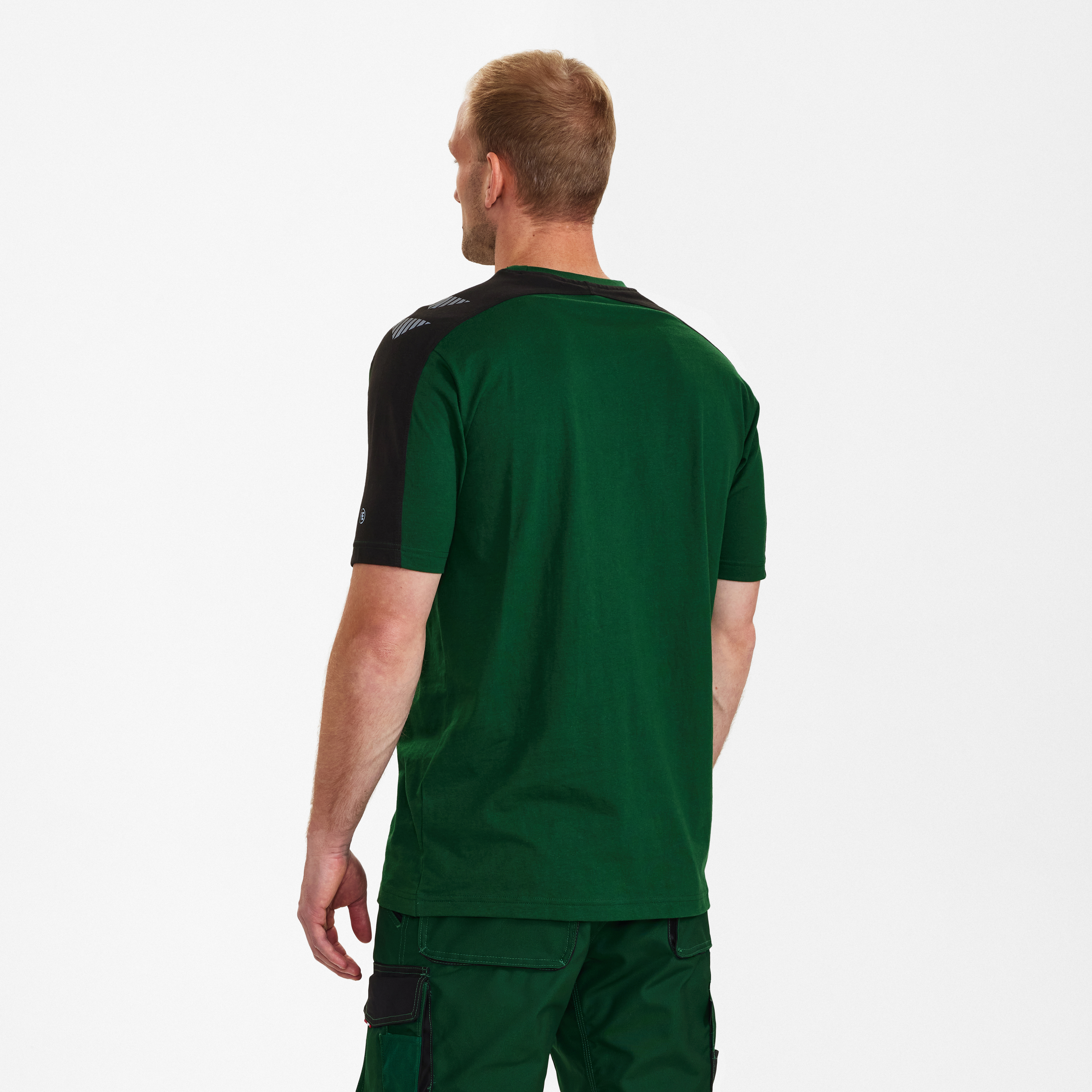 Engel Workwear Galaxy T-shirt - Grøn/Sort [120] / XS