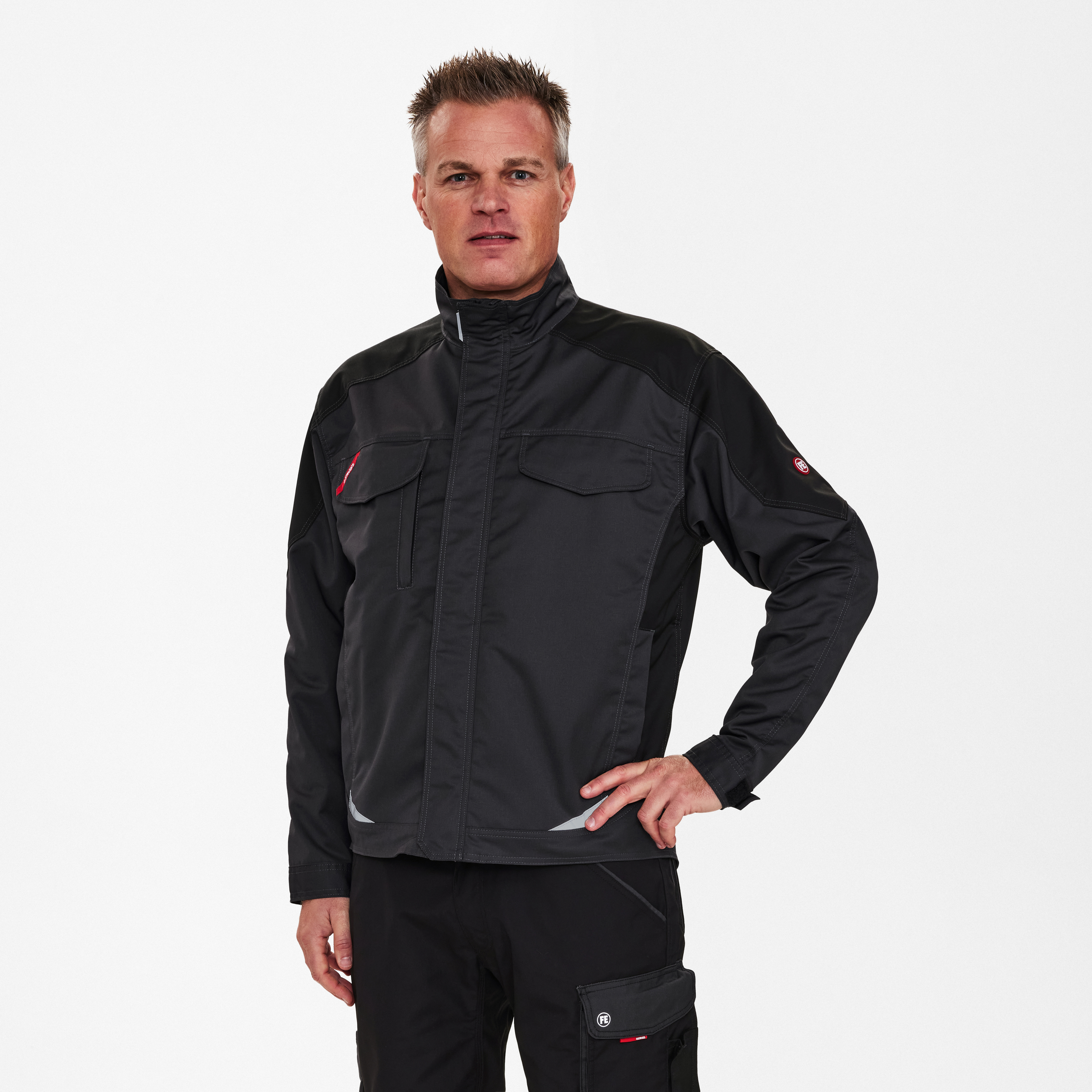 Engel Workwear Galaxy Light arbejdsjakke - Antrazitgrå/Sort [7920] / XS
