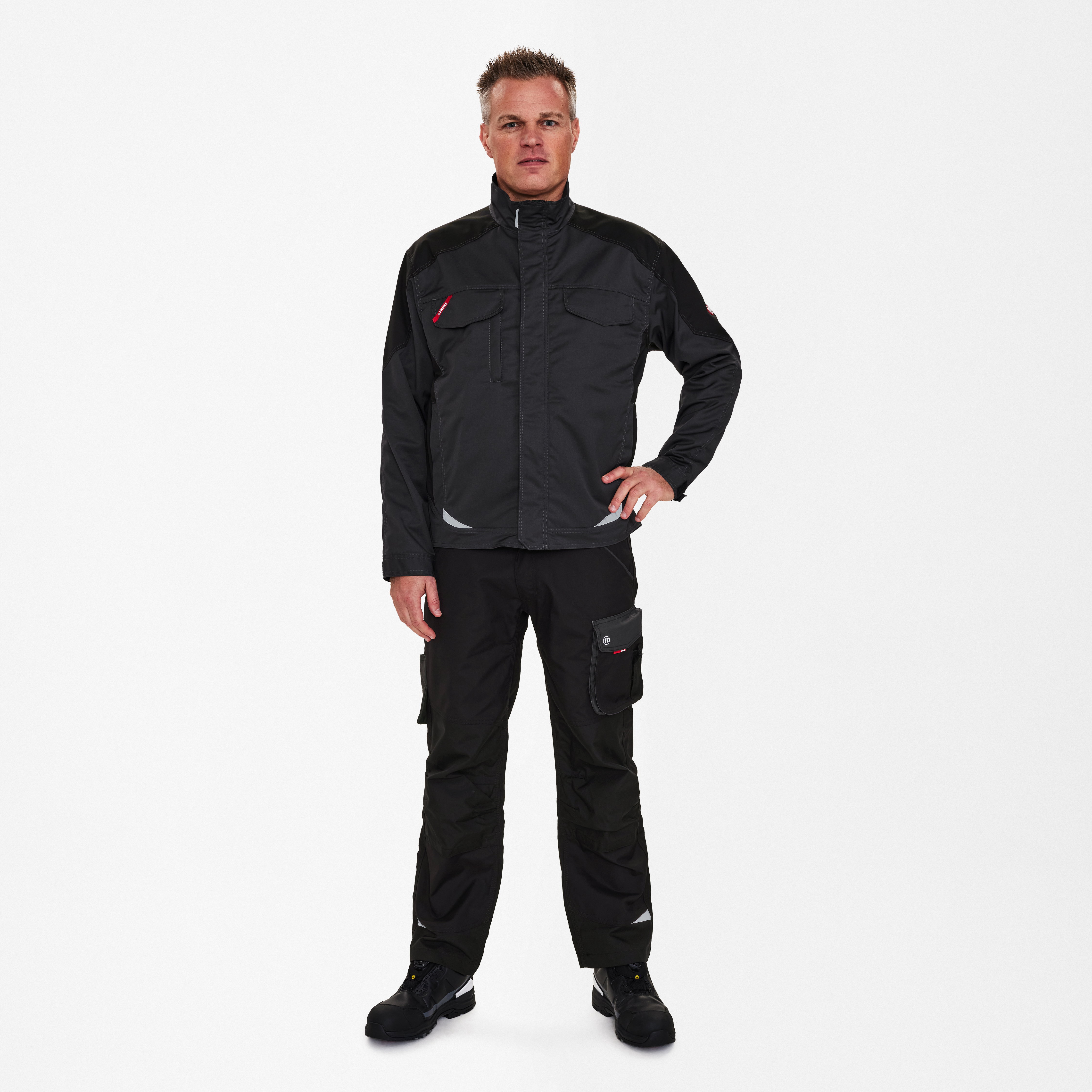 Engel Workwear Galaxy Light arbejdsjakke - Antrazitgrå/Sort [7920] / XS