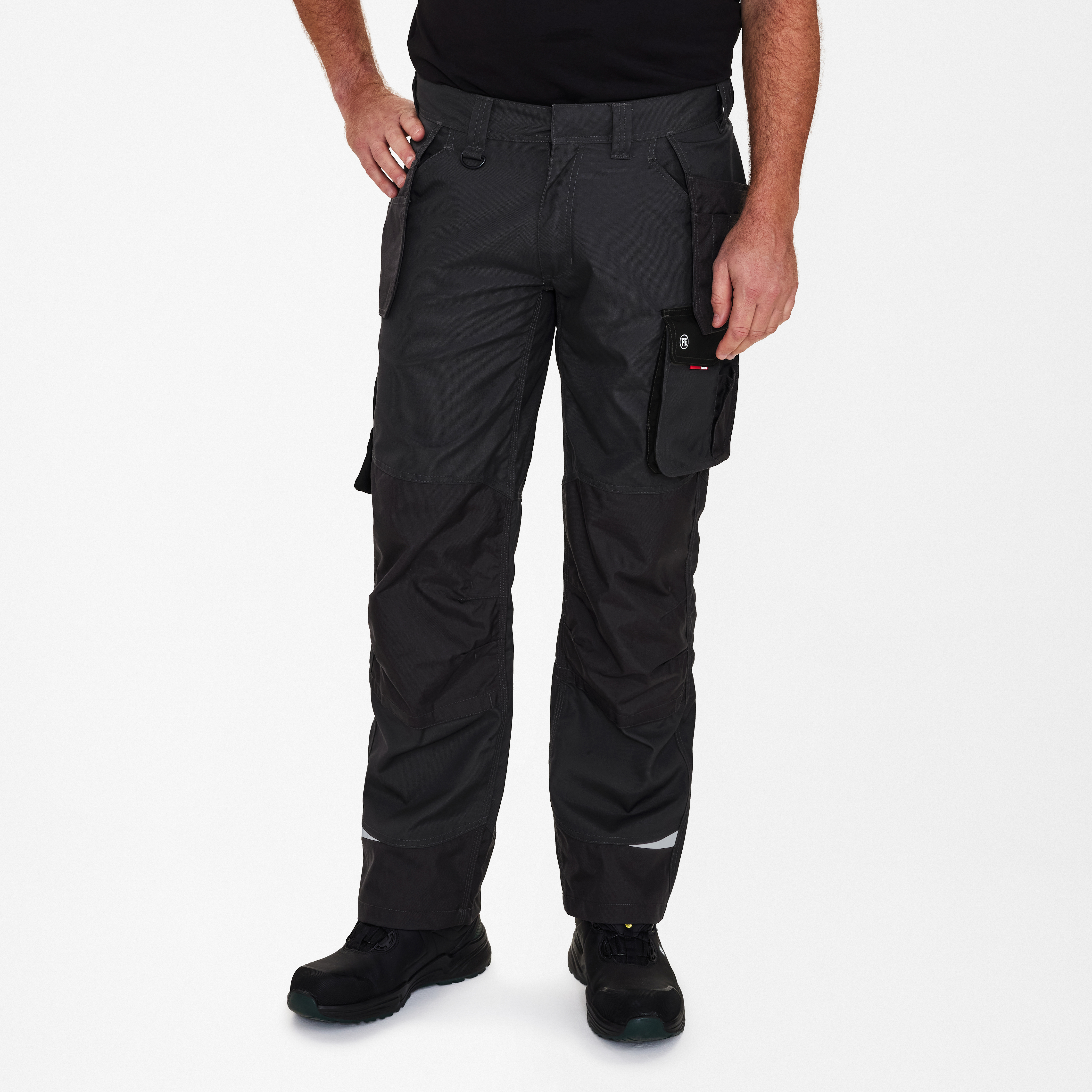 Engel Workwear Galaxy arbejdsbukser med hængelommer - Antrazitgrå/Sort [7920] / K80