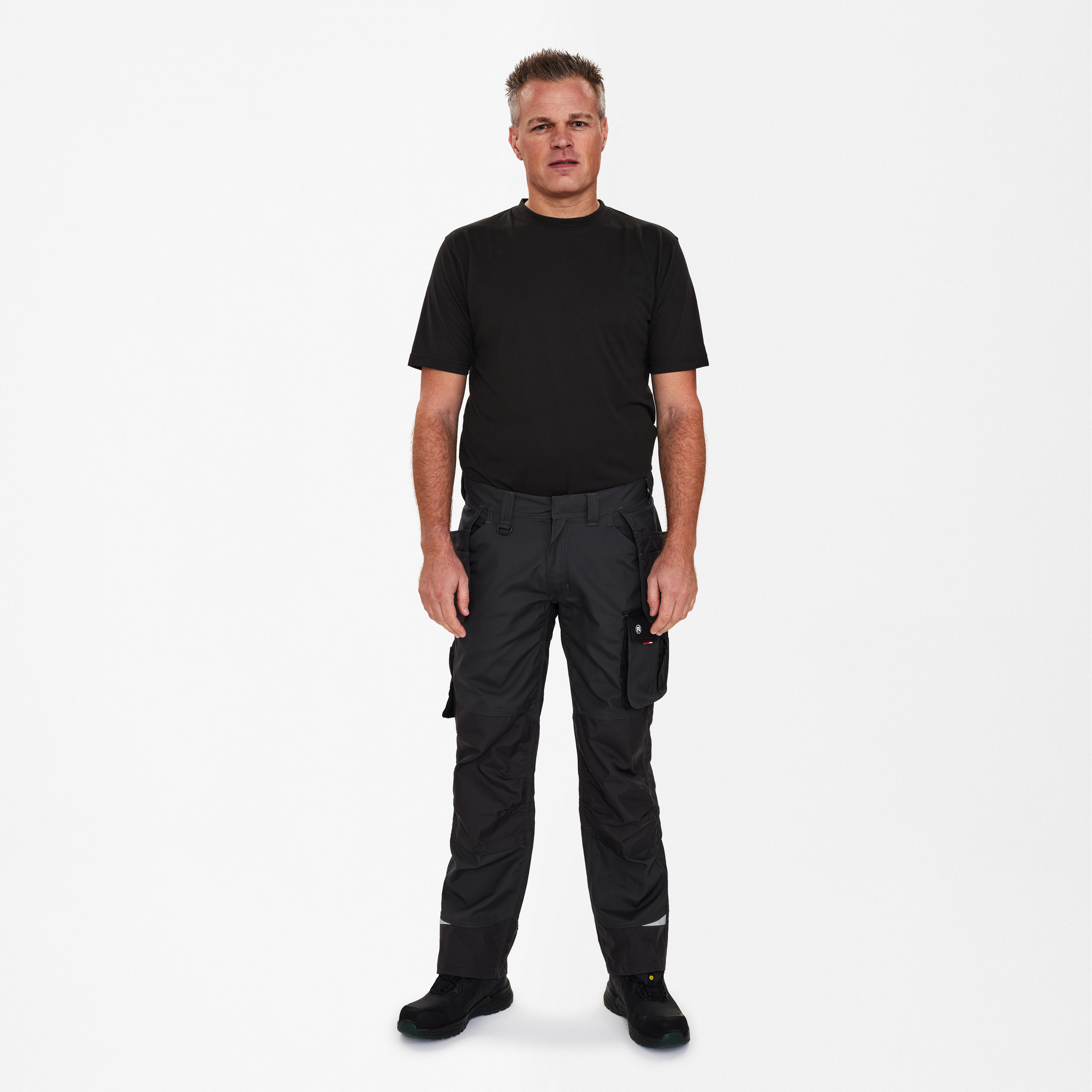 Engel Workwear Galaxy arbejdsbukser med hængelommer - Antrazitgrå/Sort [7920] / K80
