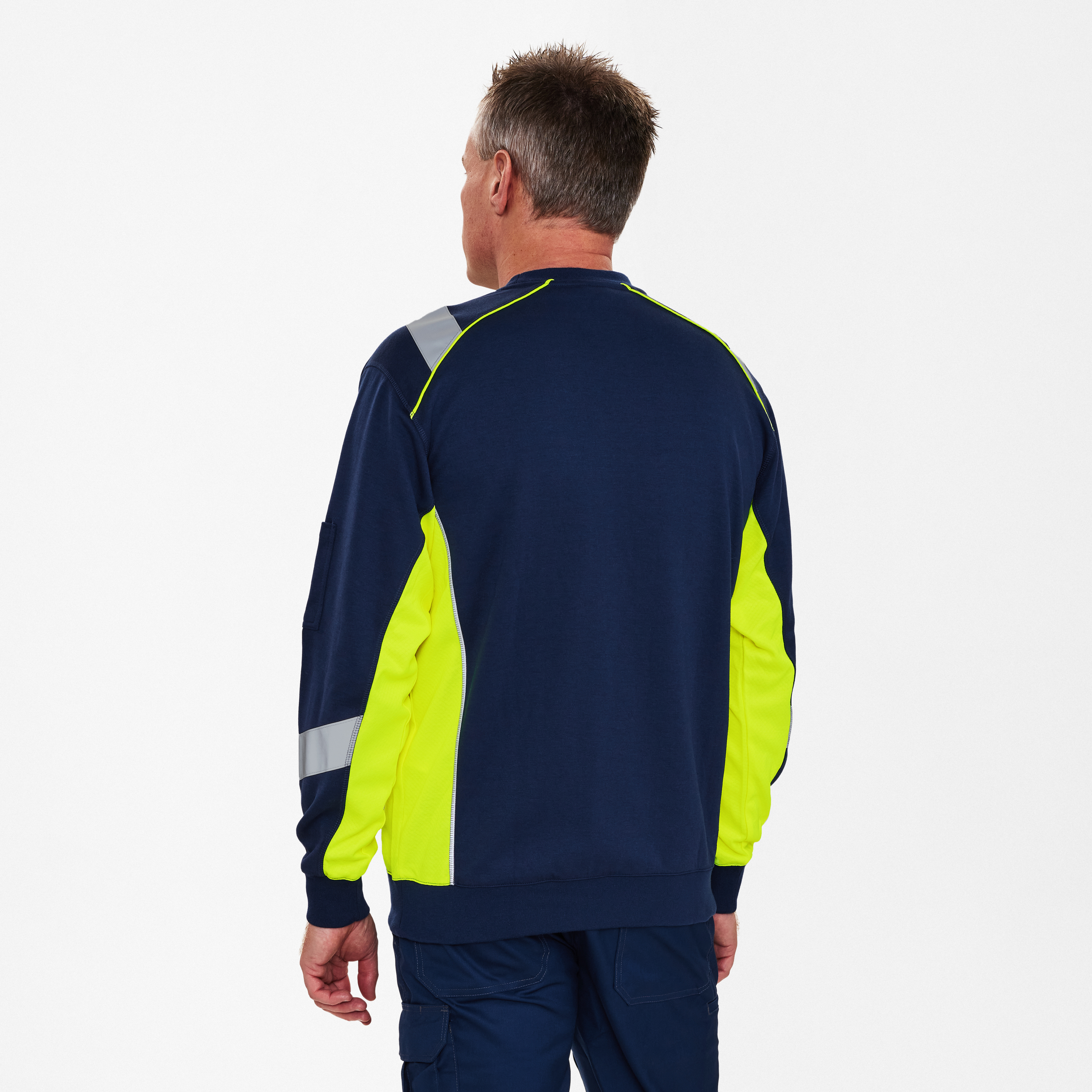 Engel Workwear Cargo sweatshirt - Blue Ink/Gul [16538] / XS