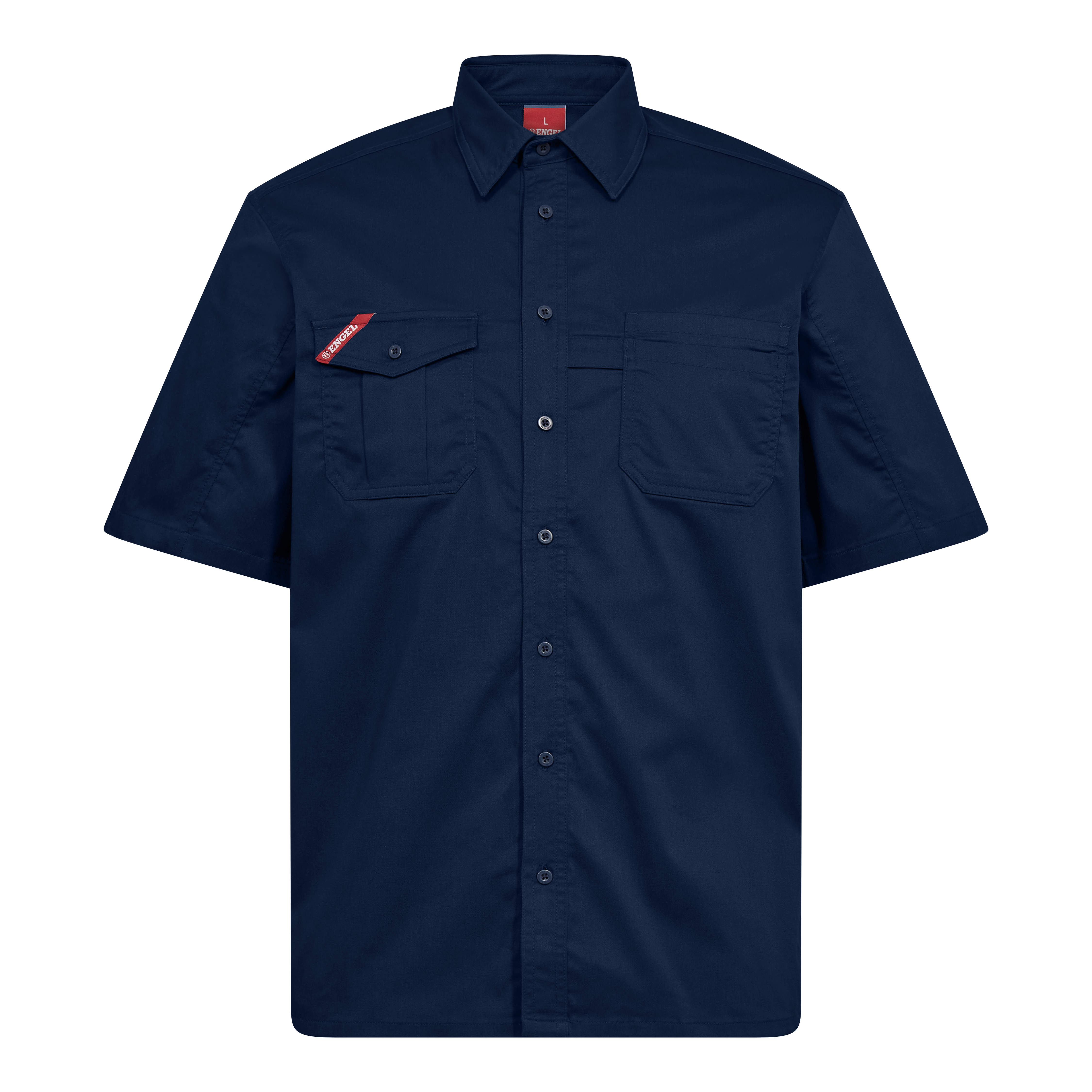 Engel Workwear Extend kortærmet skjorte med stræk - Blue Ink [165] / XS