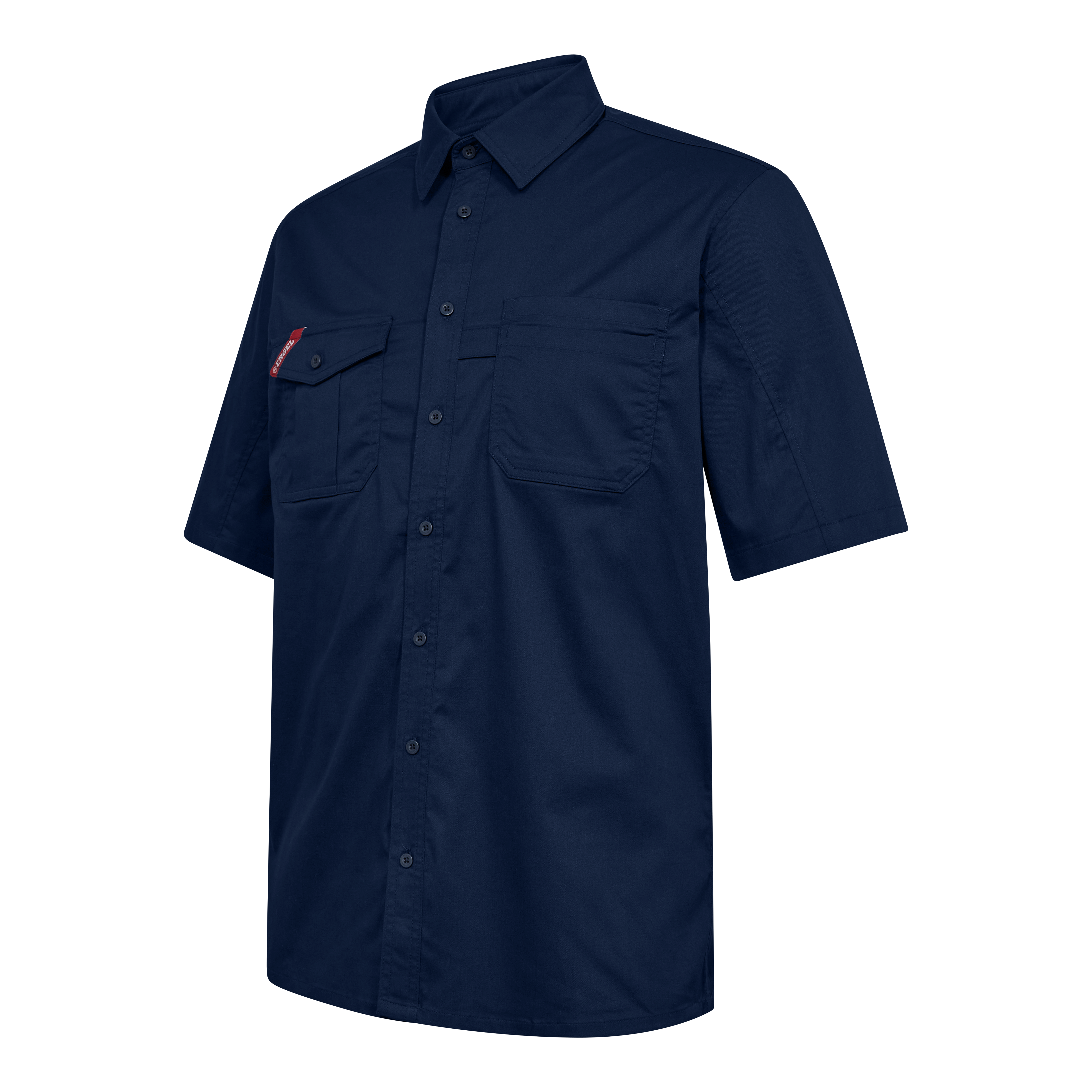 Engel Workwear Extend kortærmet skjorte med stræk - Blue Ink [165] / XS