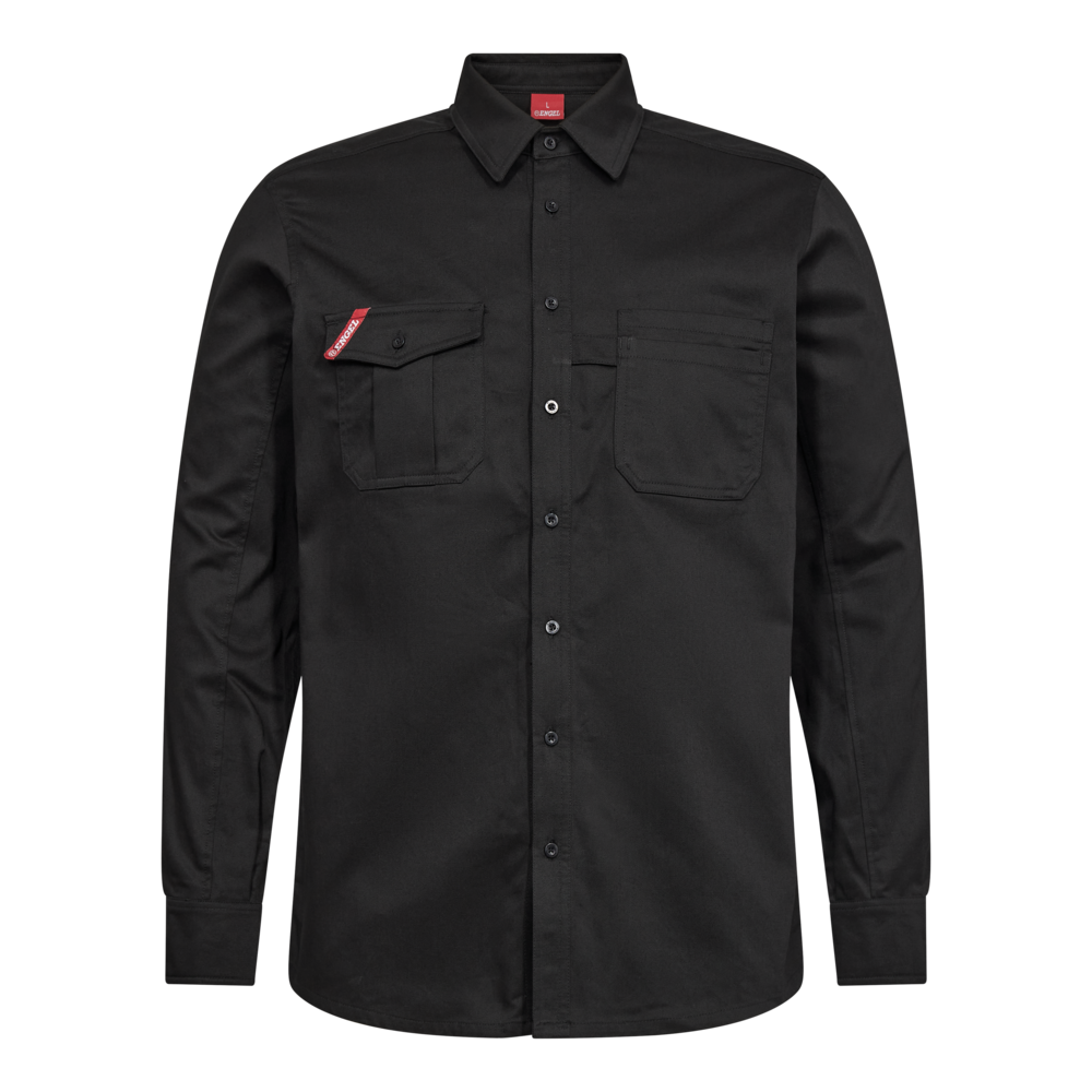 EXTEND Baumwolle Hemd – Schwarz (Front)