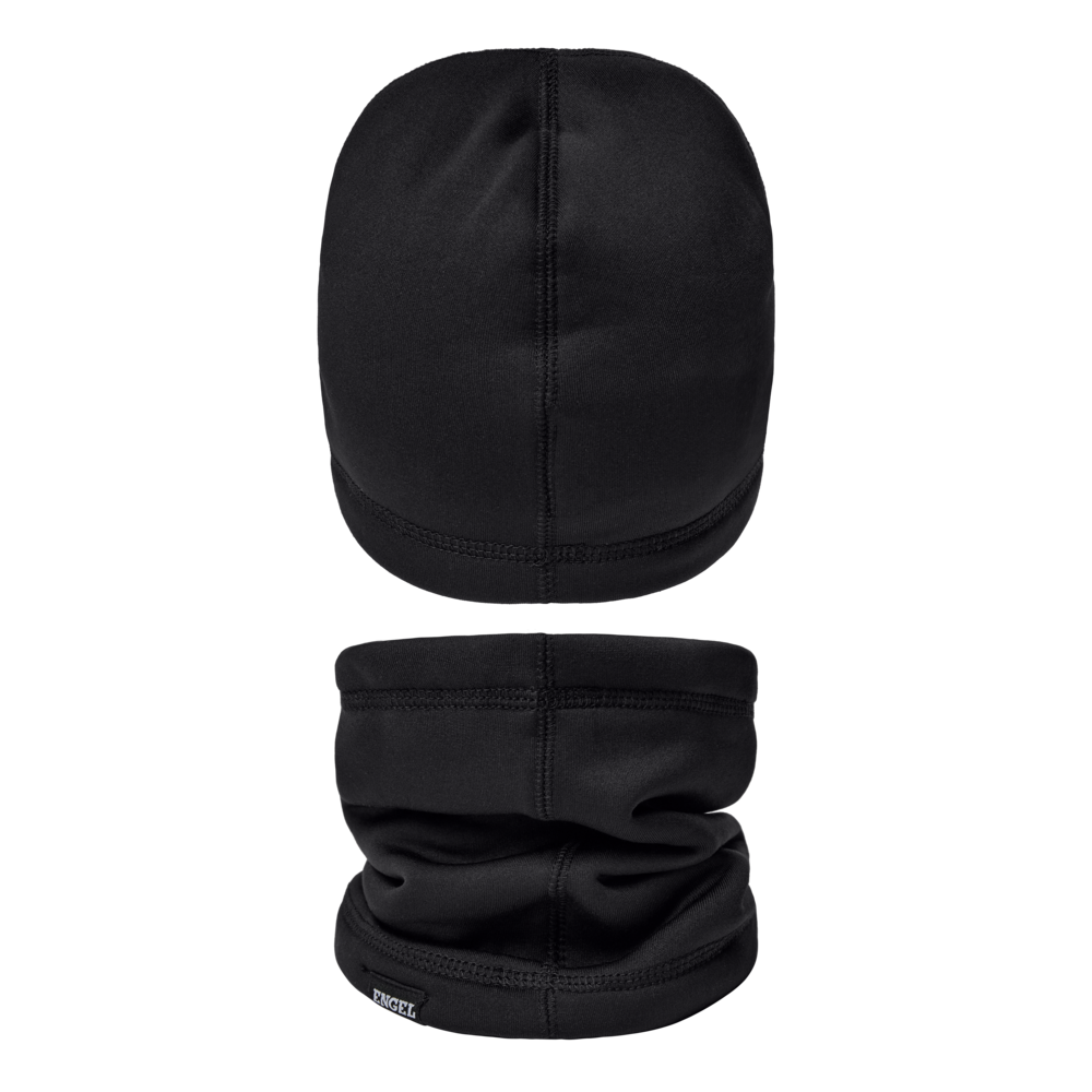 Beanie- und Halswärmer-Set – Schwarz (Rücken)