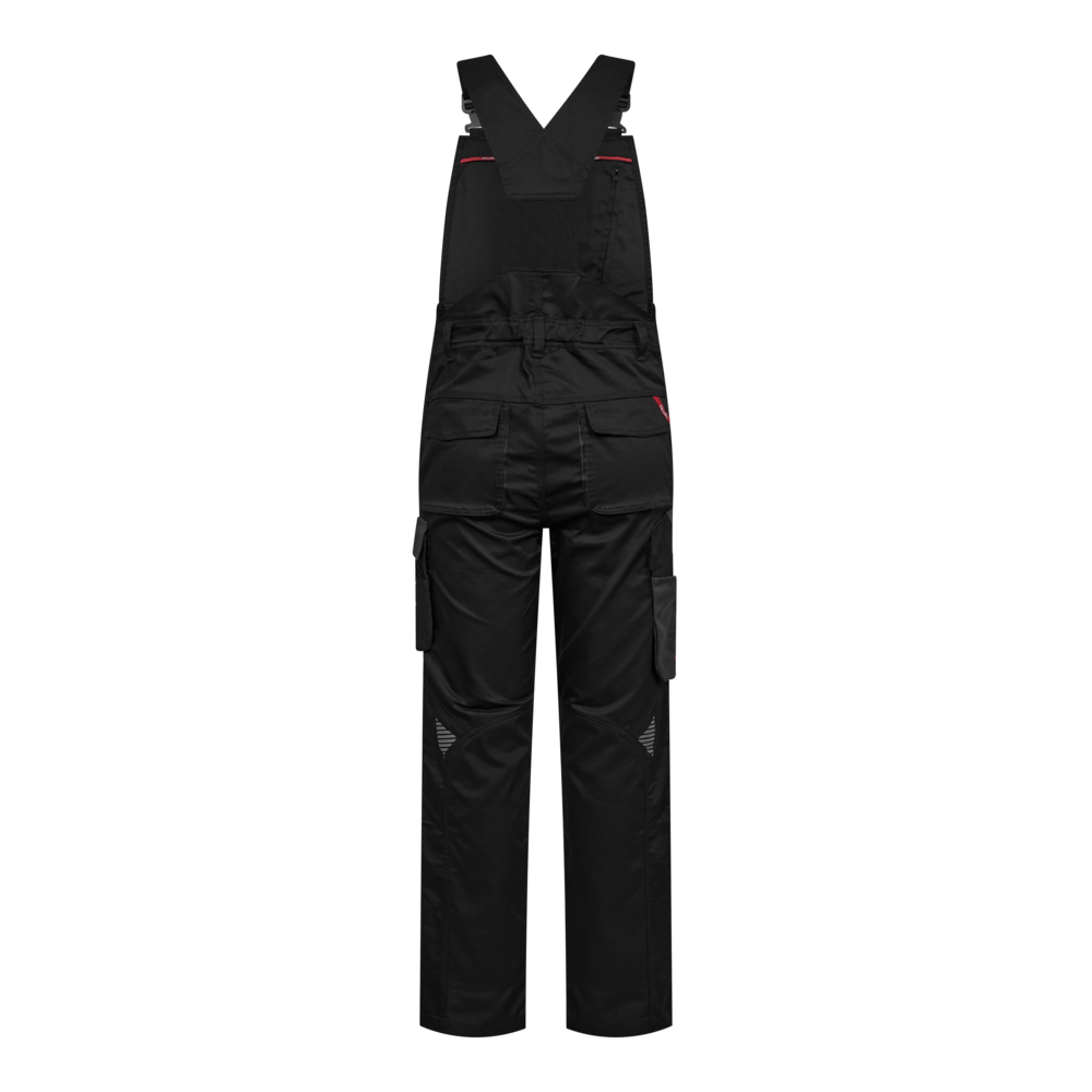 GALAXY Latzhose mit 2-Wege-Stretch – Schwarz / Anthrazit Grau (Rücken)