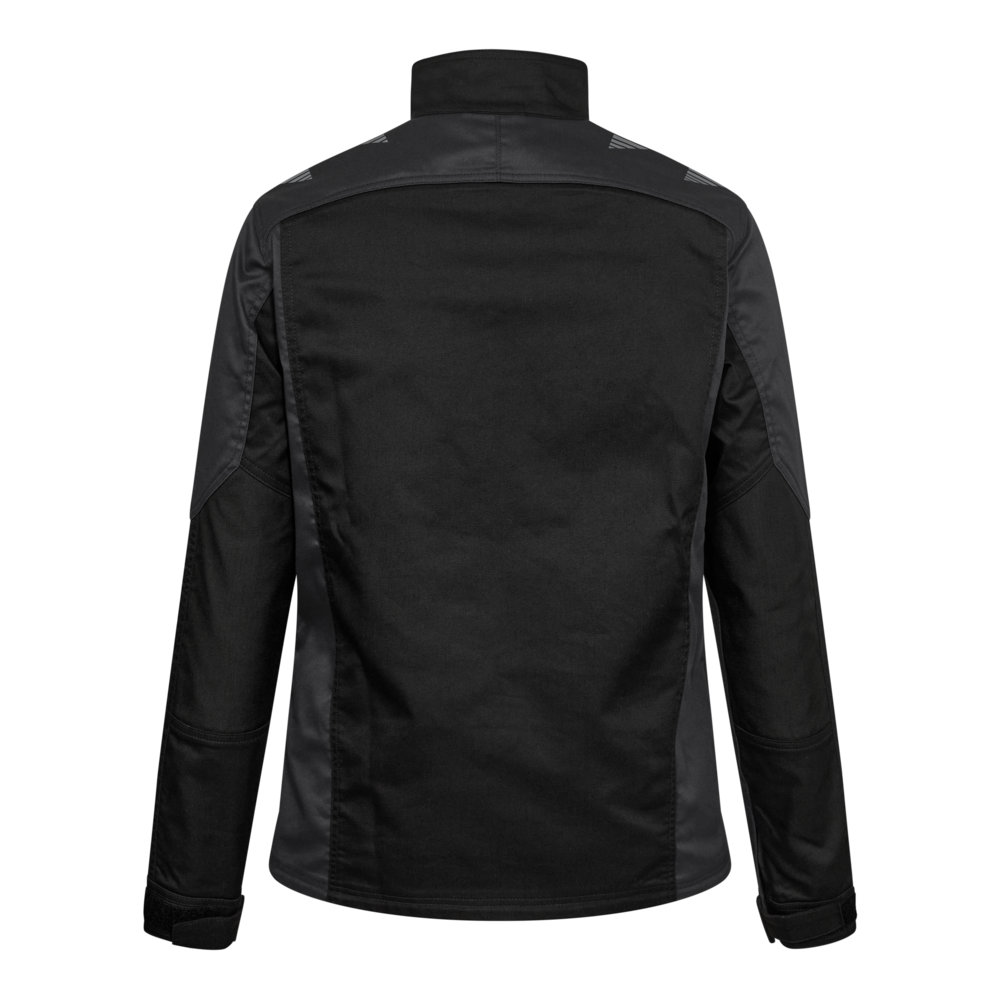 GALAXY Damen Arbeitsjacke mit 2-Wege-Stretch – Schwarz / Anthrazit Grau (Rücken)