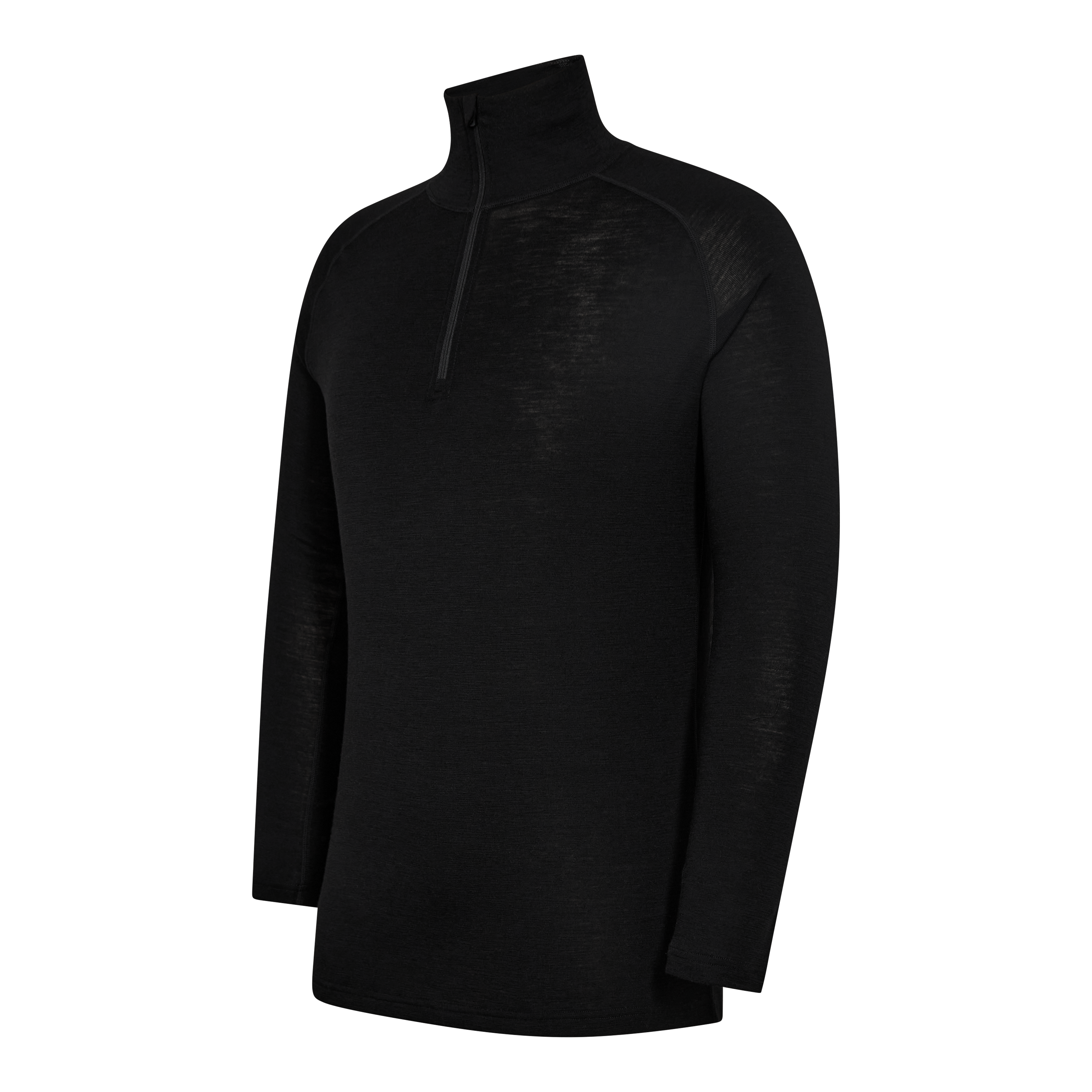 Engel Workwear Uldundertrøje med lynlås - Sort [20] / XS