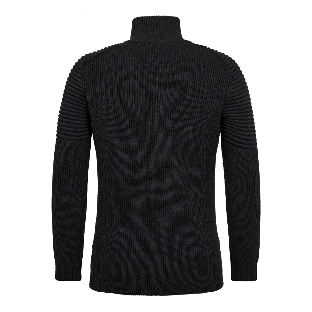 EXTEND Strickpullover – Dunkelgrau Melange (Rücken)