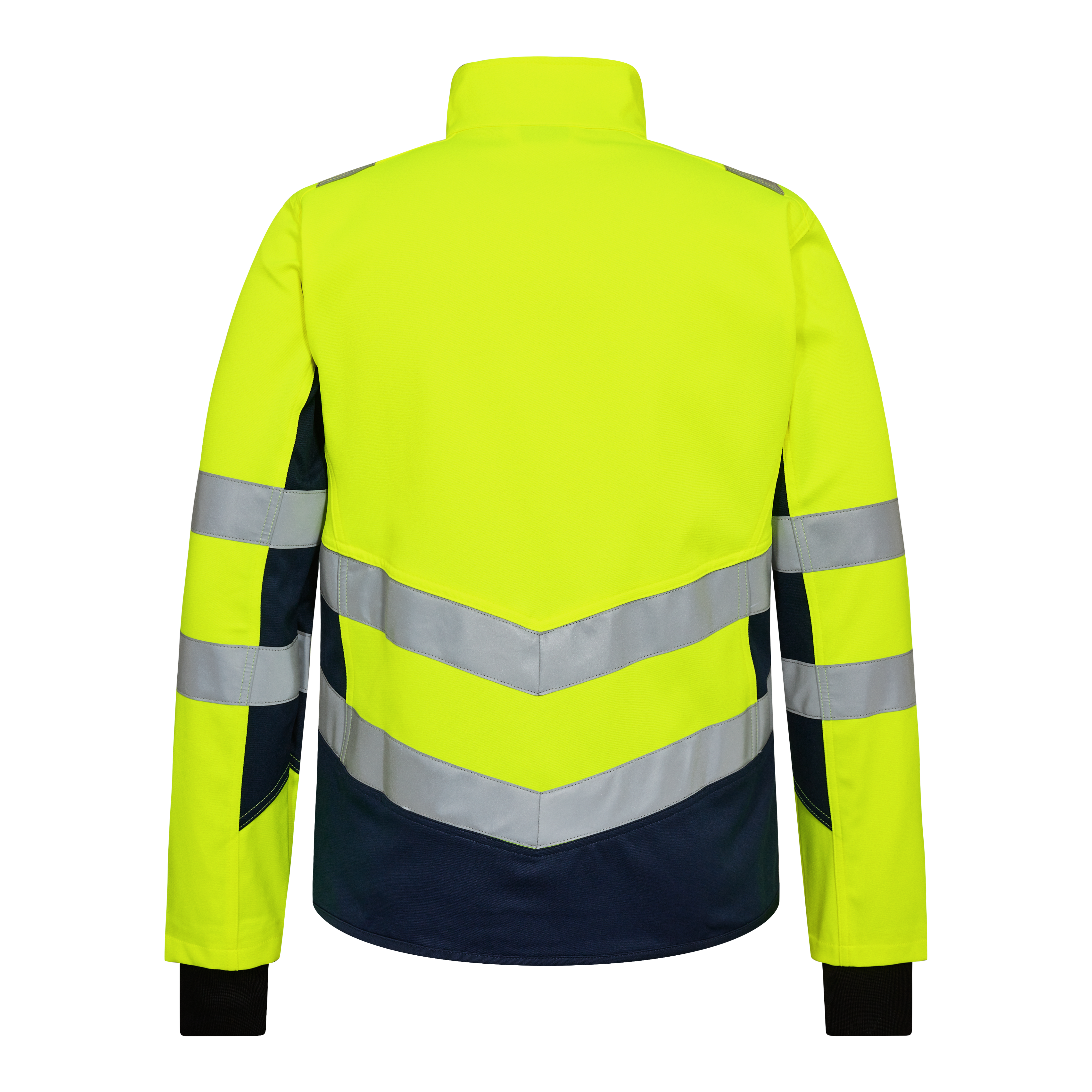 Engel Workwear Safety arbejdsjakke med 2-vejs stræk - Gul/Blue Ink [38165] / XS