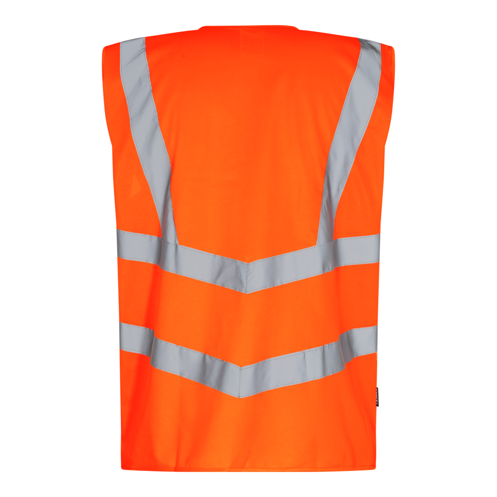 SAFETY Weste mit Reißverschluss – Warnorange (Rücken)