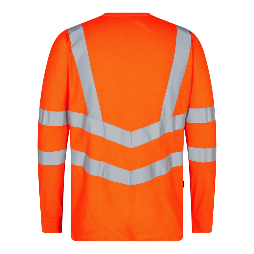 SAFETY Grandad langarm-Shirt – Warnorange (Rücken)