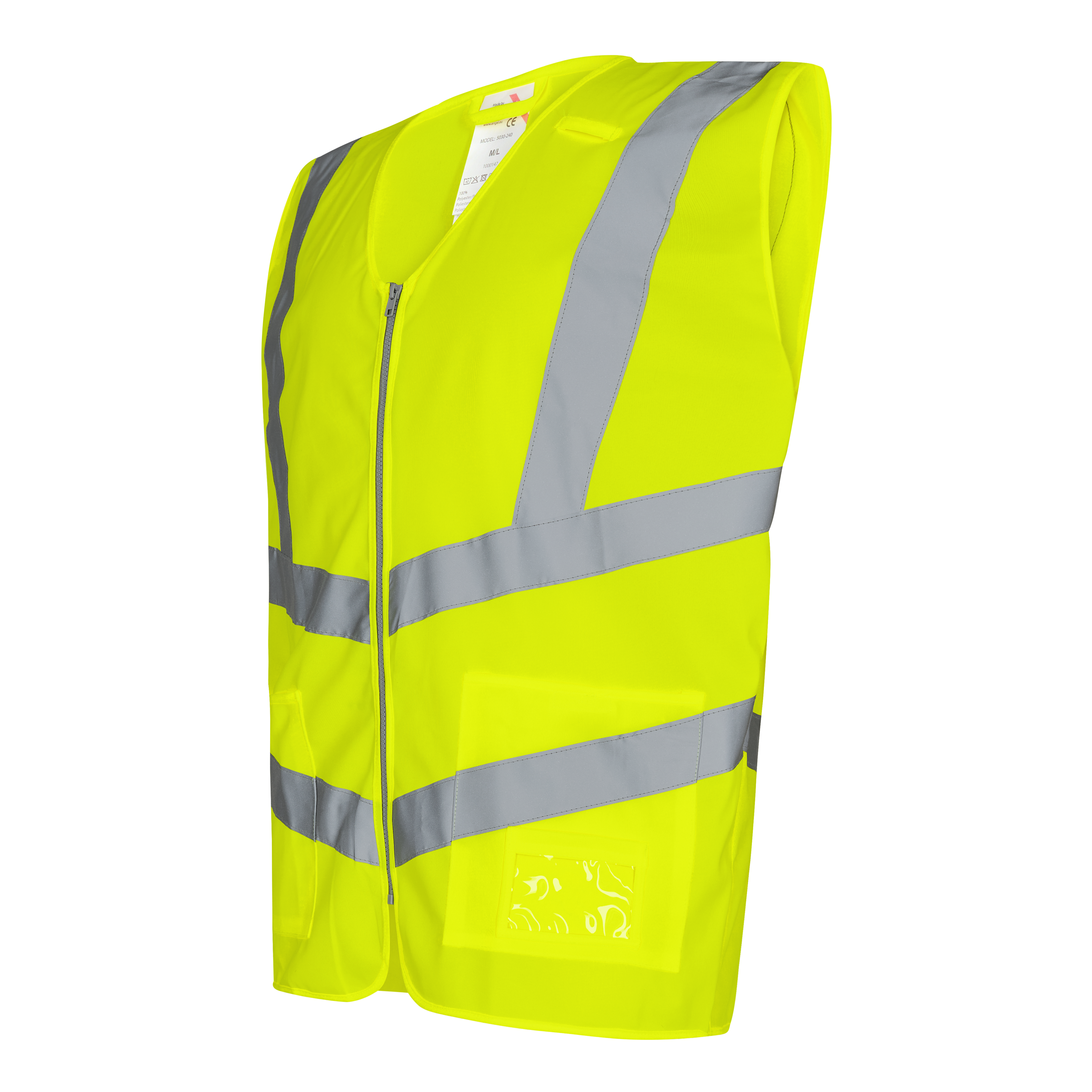 Engel Workwear Safety vejvest med lynlås - Gul [38] / 3XL/4XL