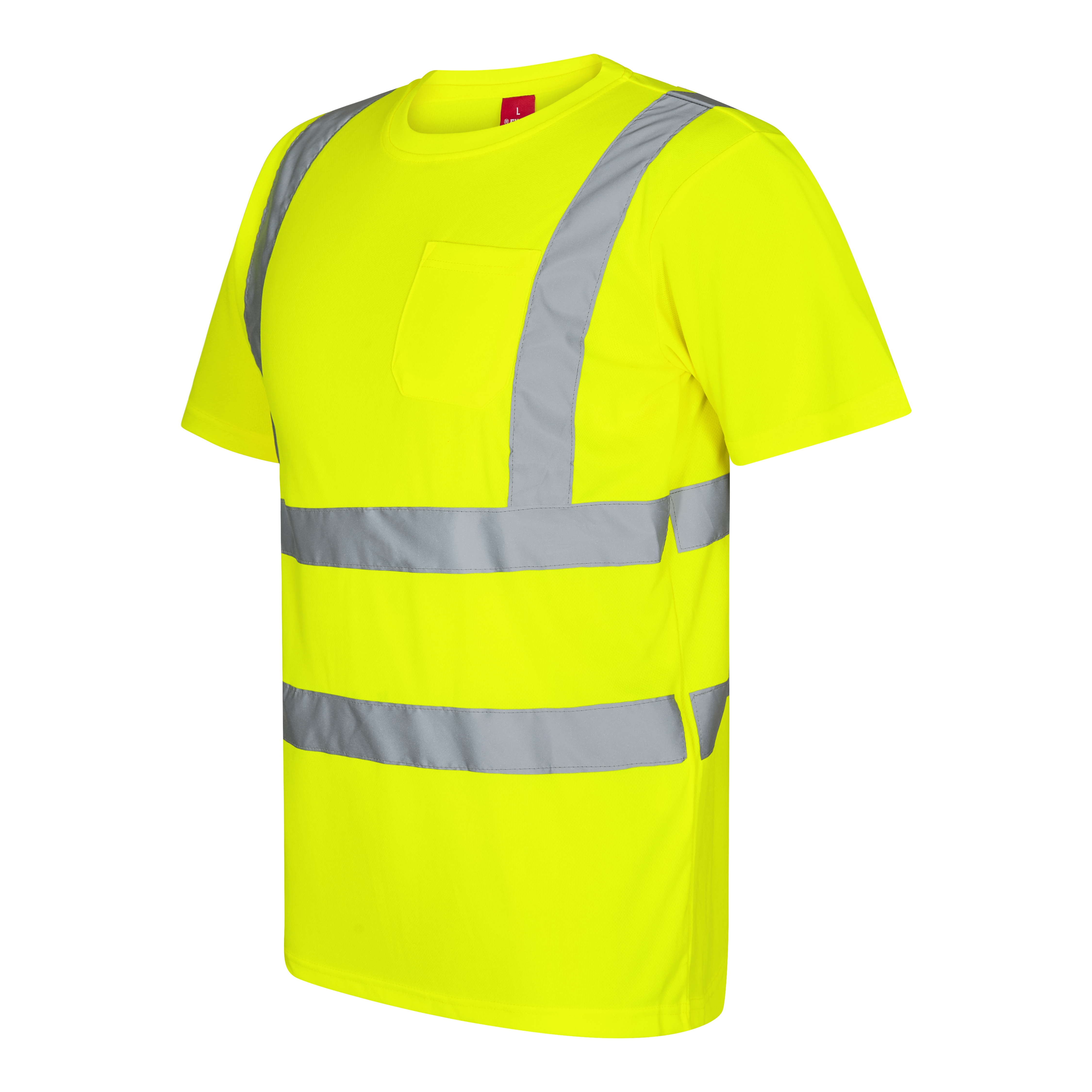 Engel Workwear Safety T-shirt med brystlomme - Gul [38] / XS