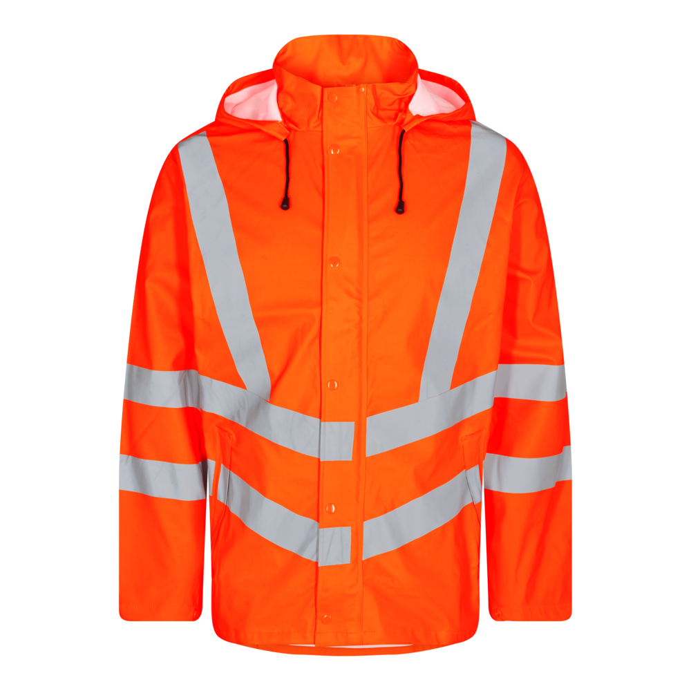 SAFETY Regenjacke – Warnorange (Front)