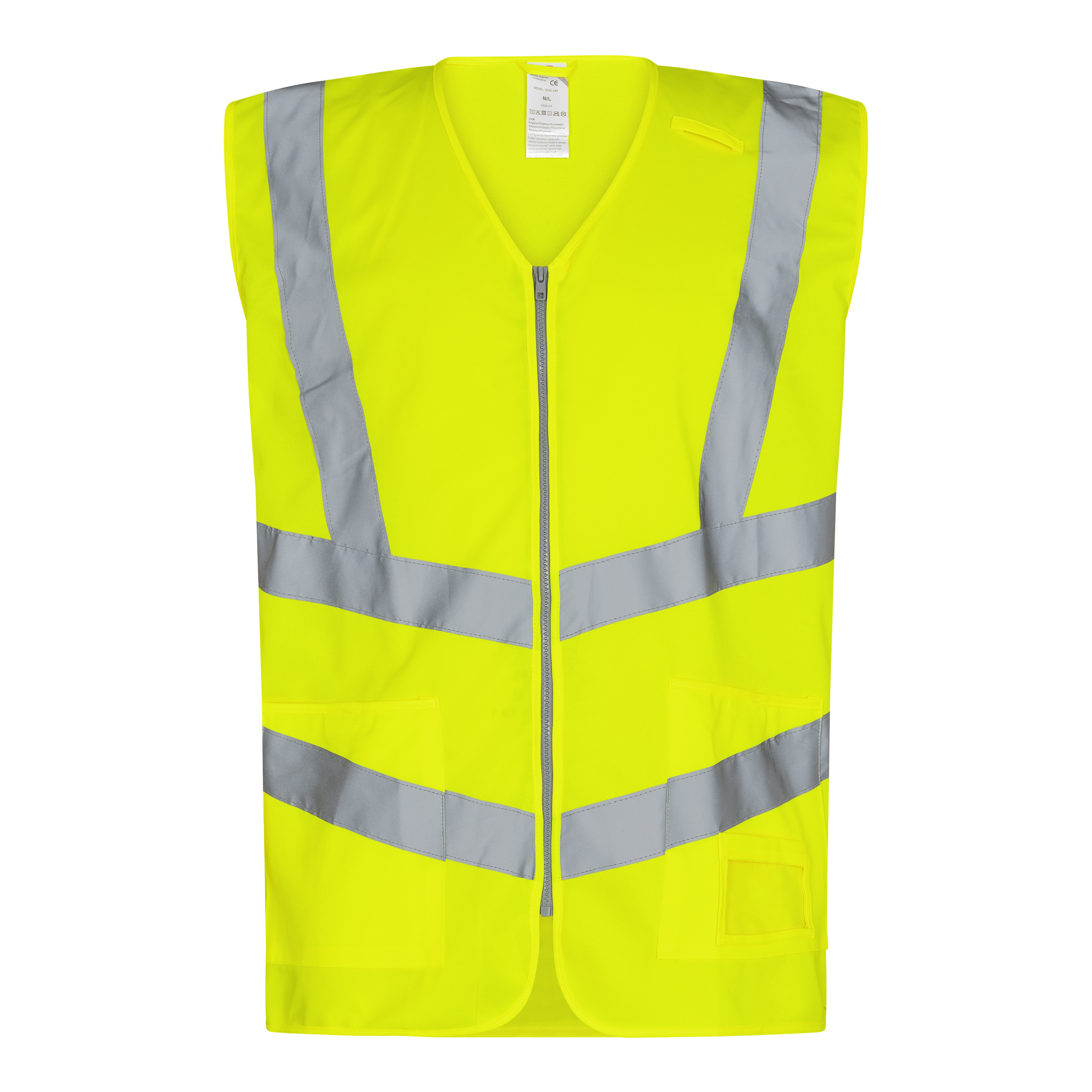 Engel Workwear Safety vejvest med lynlås - Gul [38] / 3XL/4XL