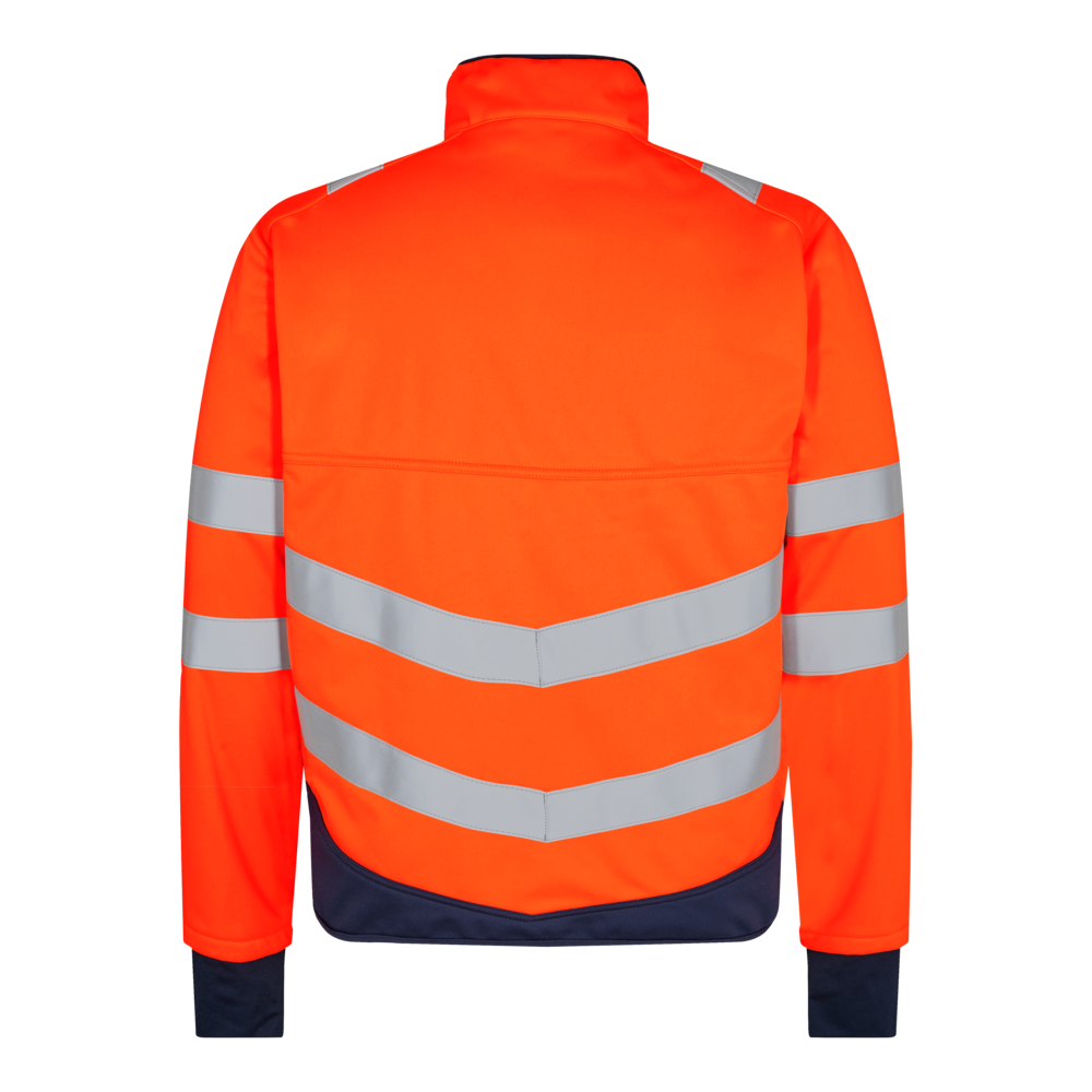 SAFETY Softshelljacke – Orange / Blue ink (Rücken)