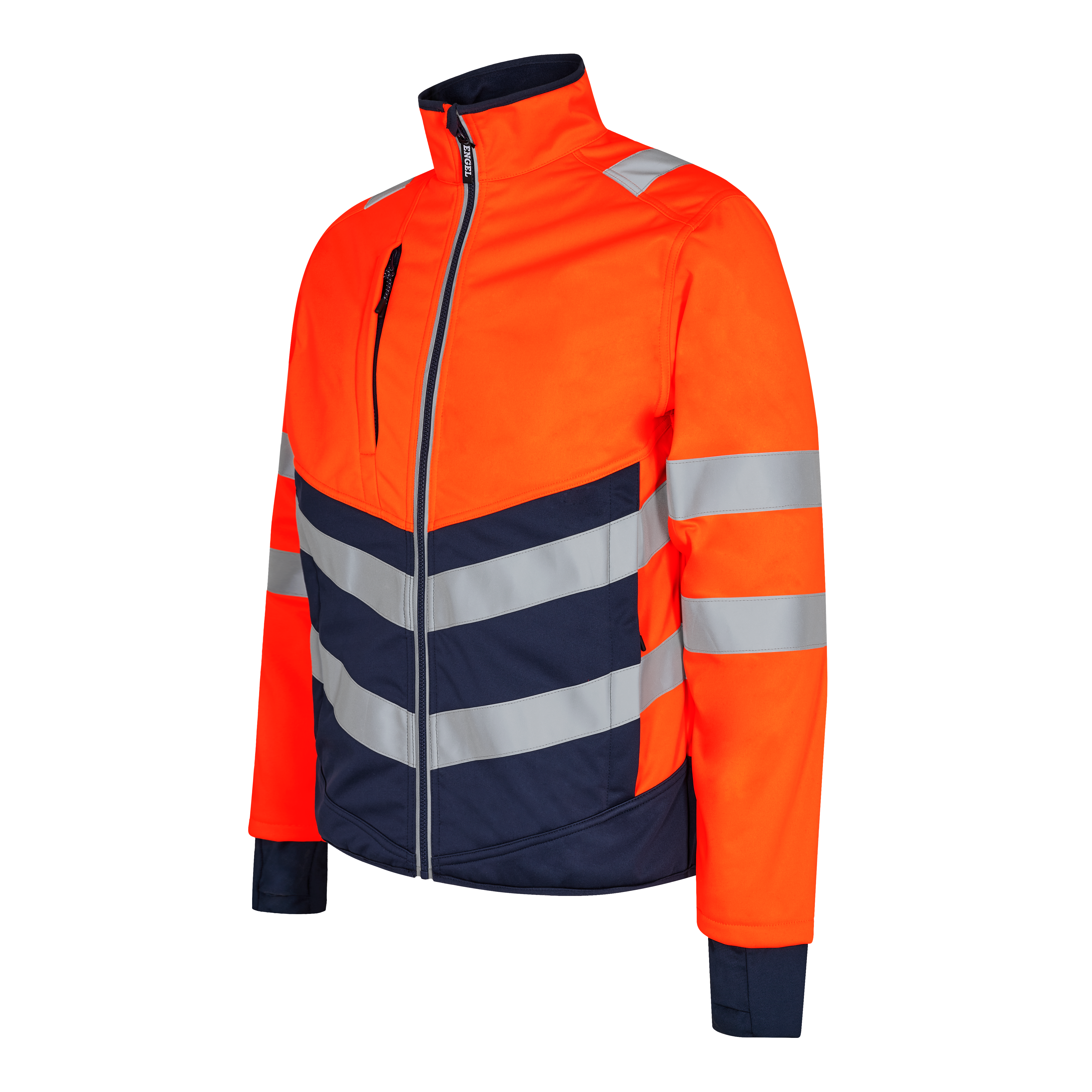 Engel Workwear Safety softshelljakke - Orange/Blue ink [10165] / XS