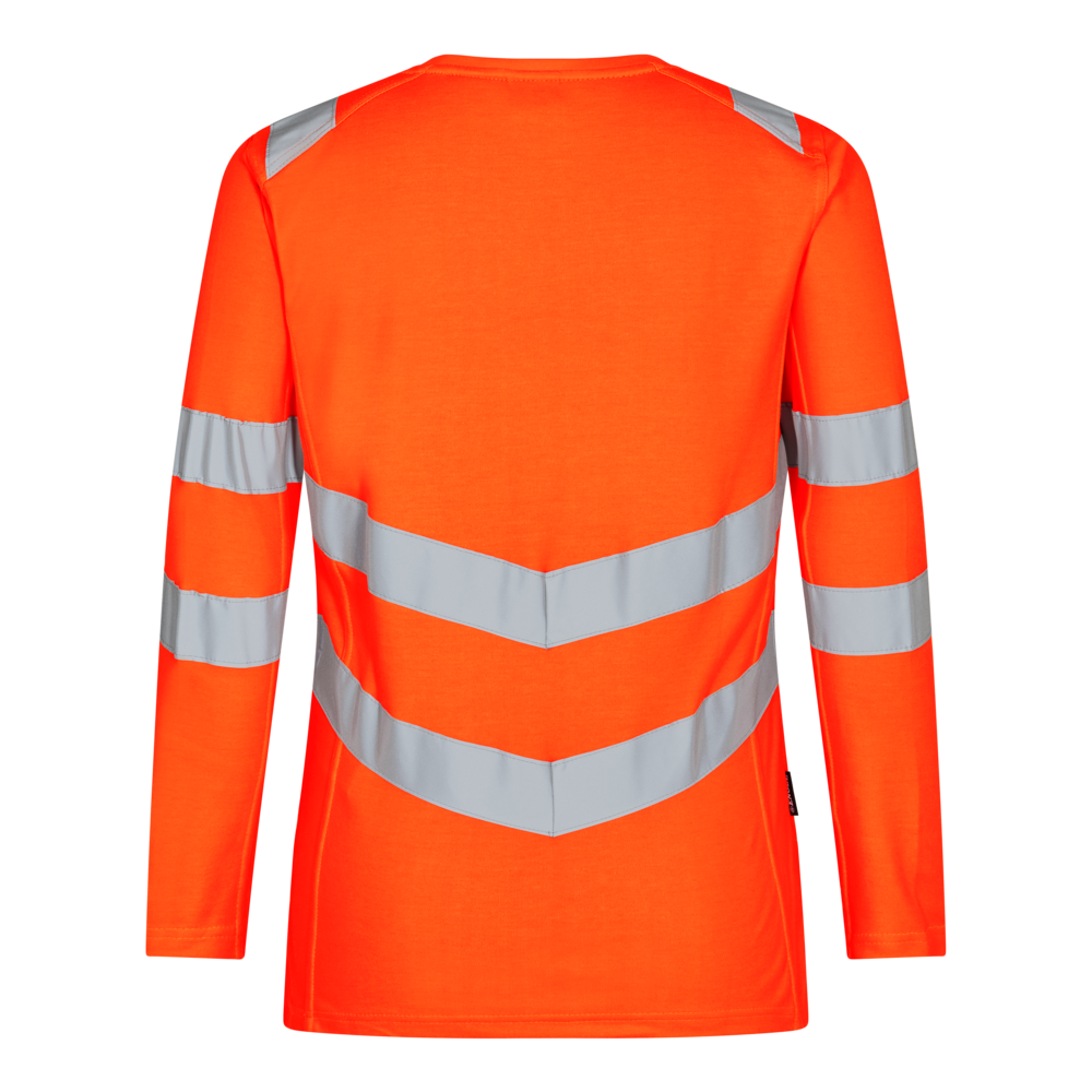 SAFETY Damen langarm-Shirt – Warnorange (Rücken)