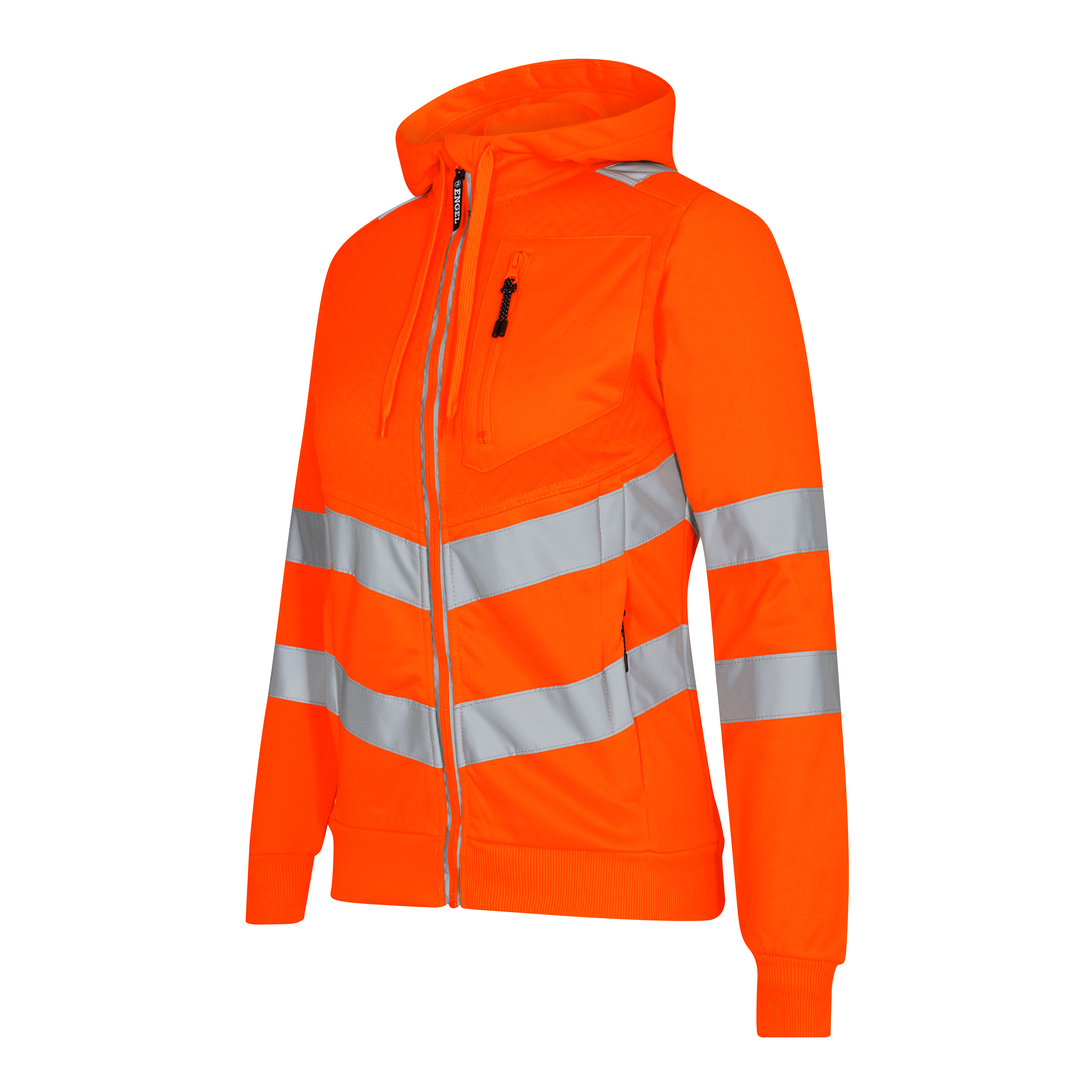 Engel Workwear Safety dame sweat cardigan - Hi-vis Orange [10] / XS