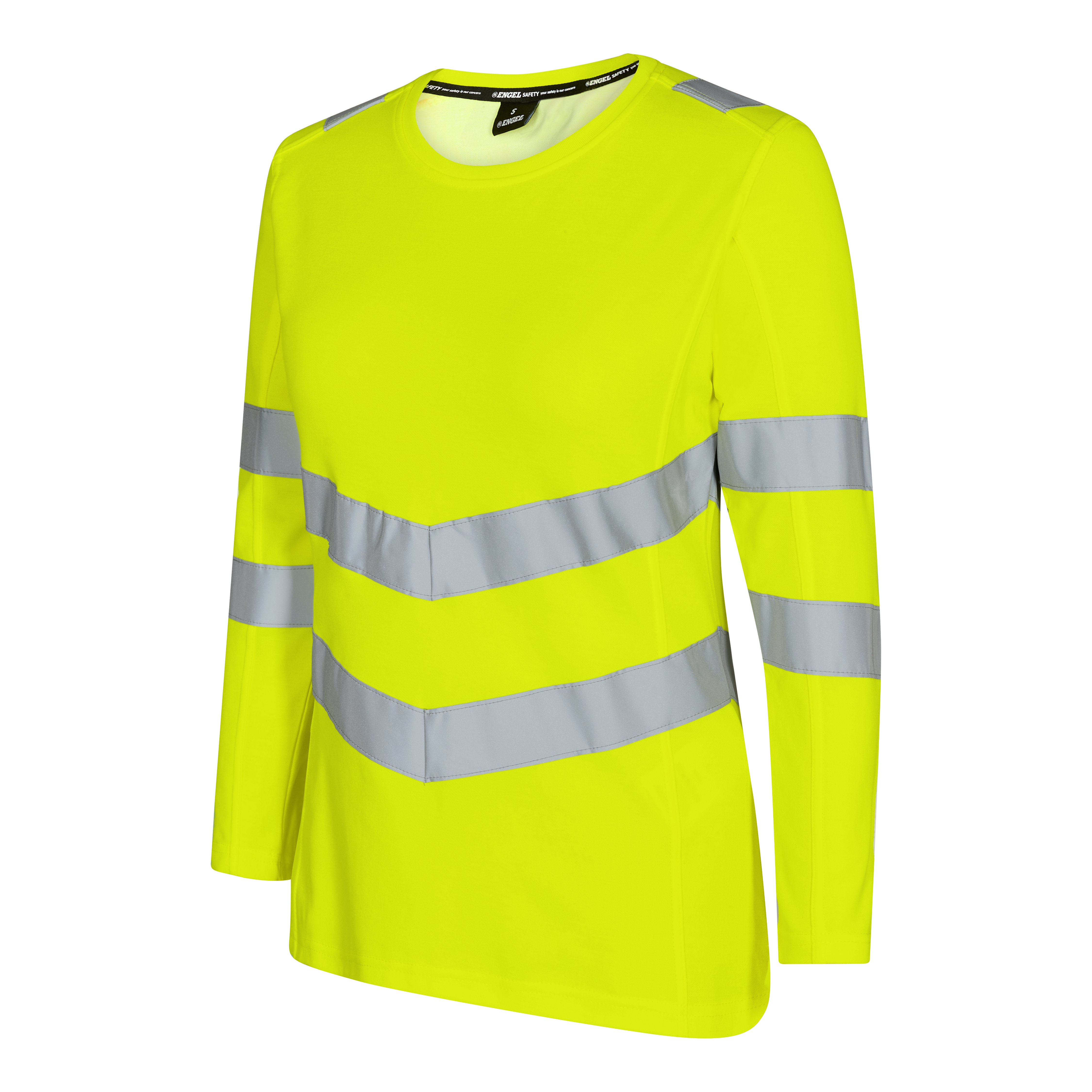 Engel Workwear Safety dame langærmet T-shirt - Gul [38] / XS