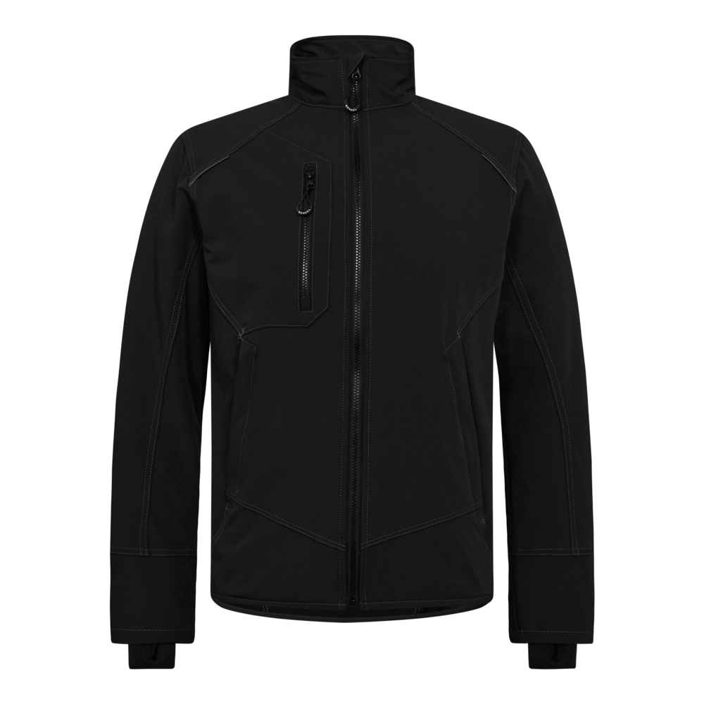 X-TREME Arbeitsjacke mit 4-Wege-Stretch – Schwarz (Front)