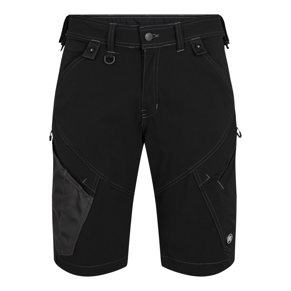 X-TREME Arbeitsshorts mit 4-Wege-Stretch – Schwarz (Front)