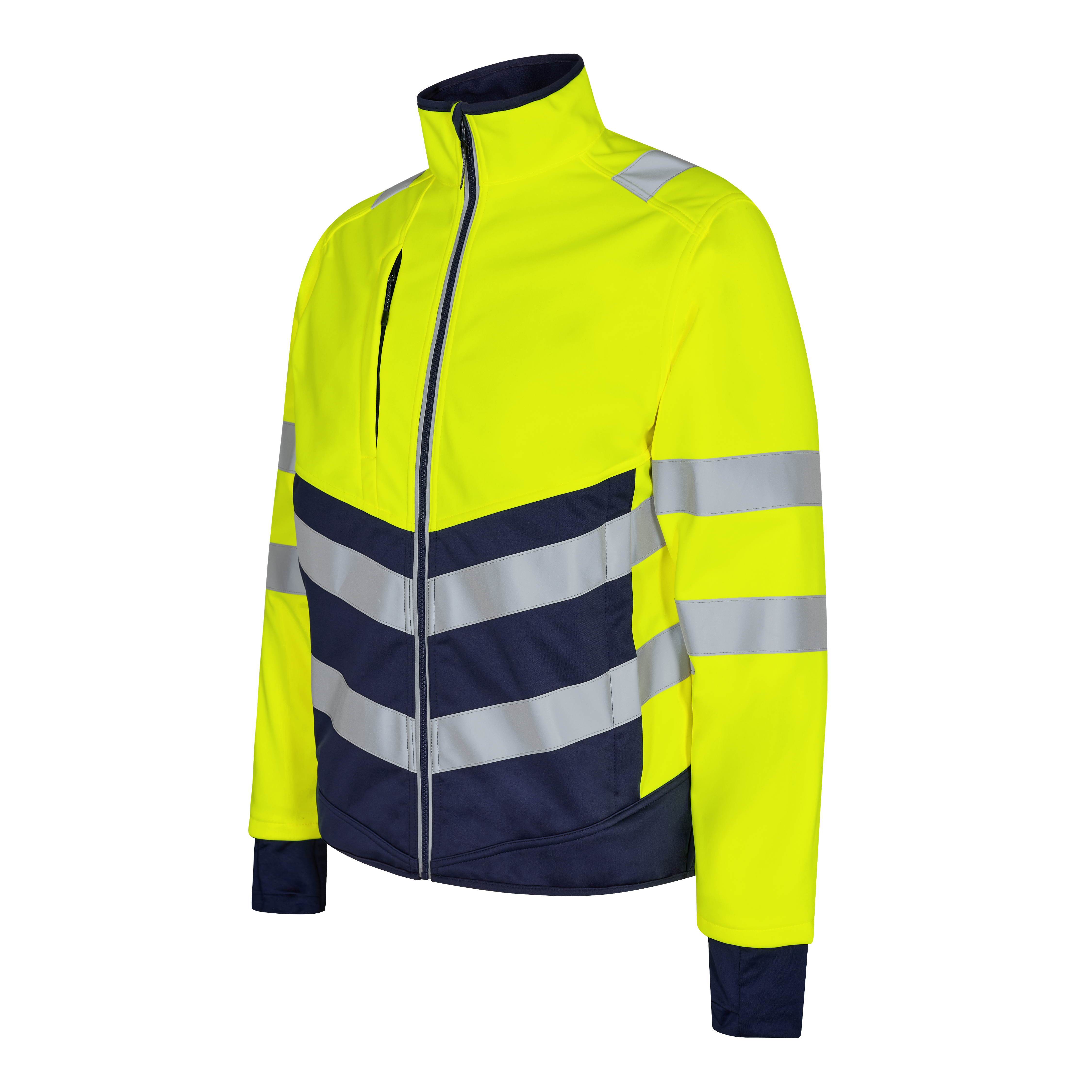 Engel Workwear Safety softshelljakke - Gul/Blue Ink [38165] / XS