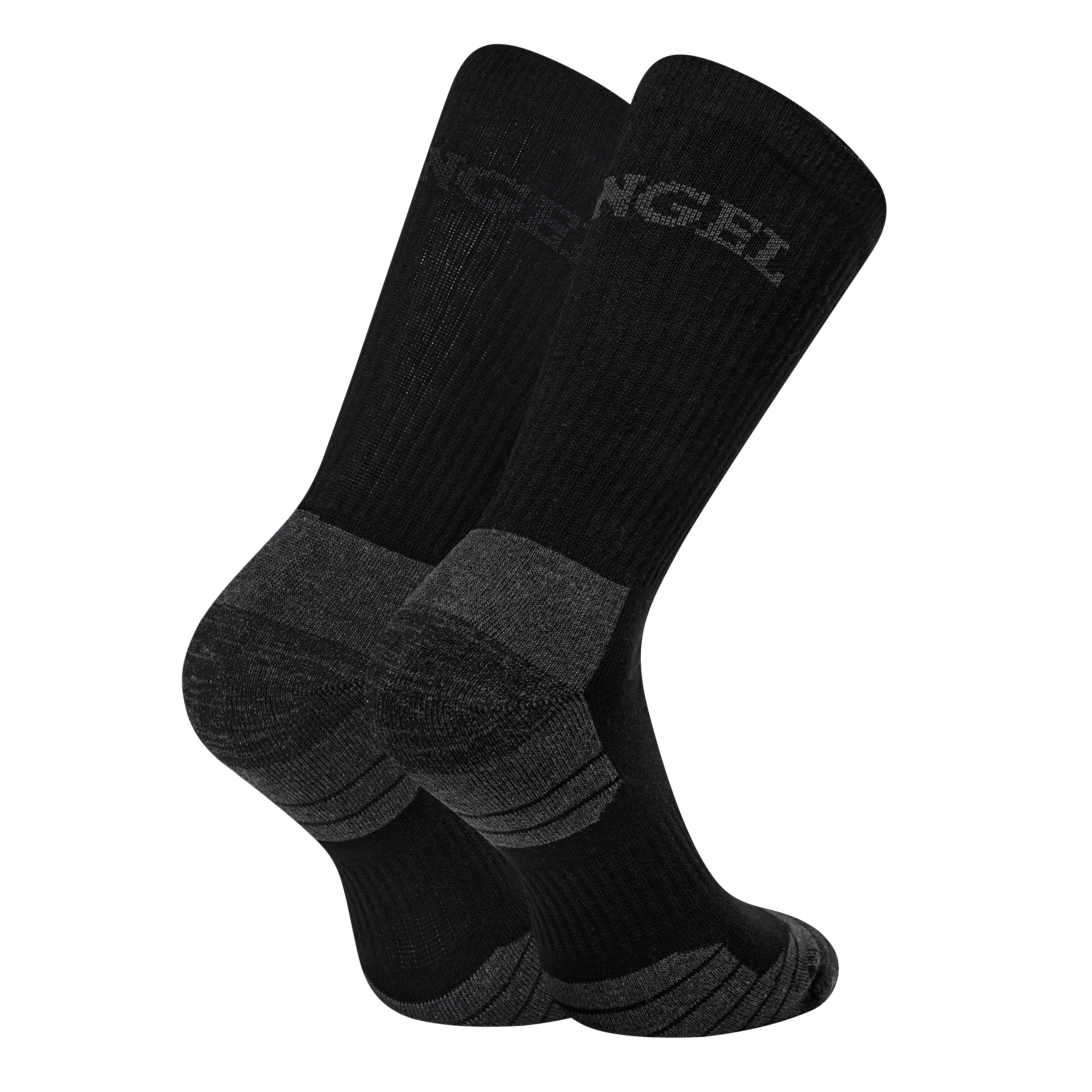Engel Workwear Praktiske arbejdsstrømper 3-pak - Black/Dark Grey Melange [2058] / 38/40