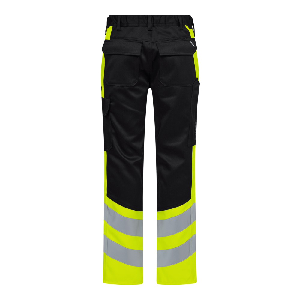 SAFETY+ Arbeitshose – Schwarz / Gelb (Rücken)