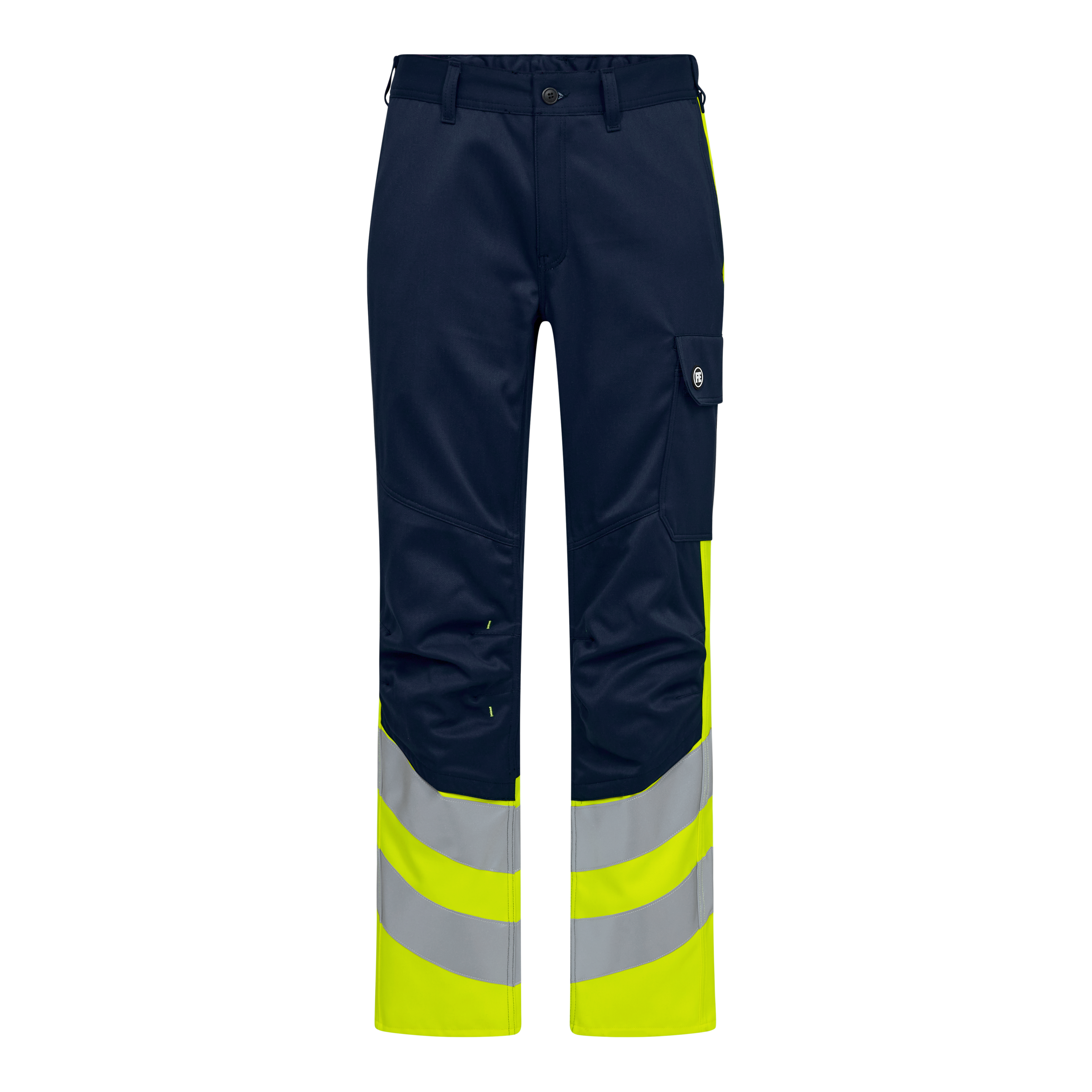Engel Workwear Safety+ arbejdsbukser - Blue Ink/Gul [16538] / K80