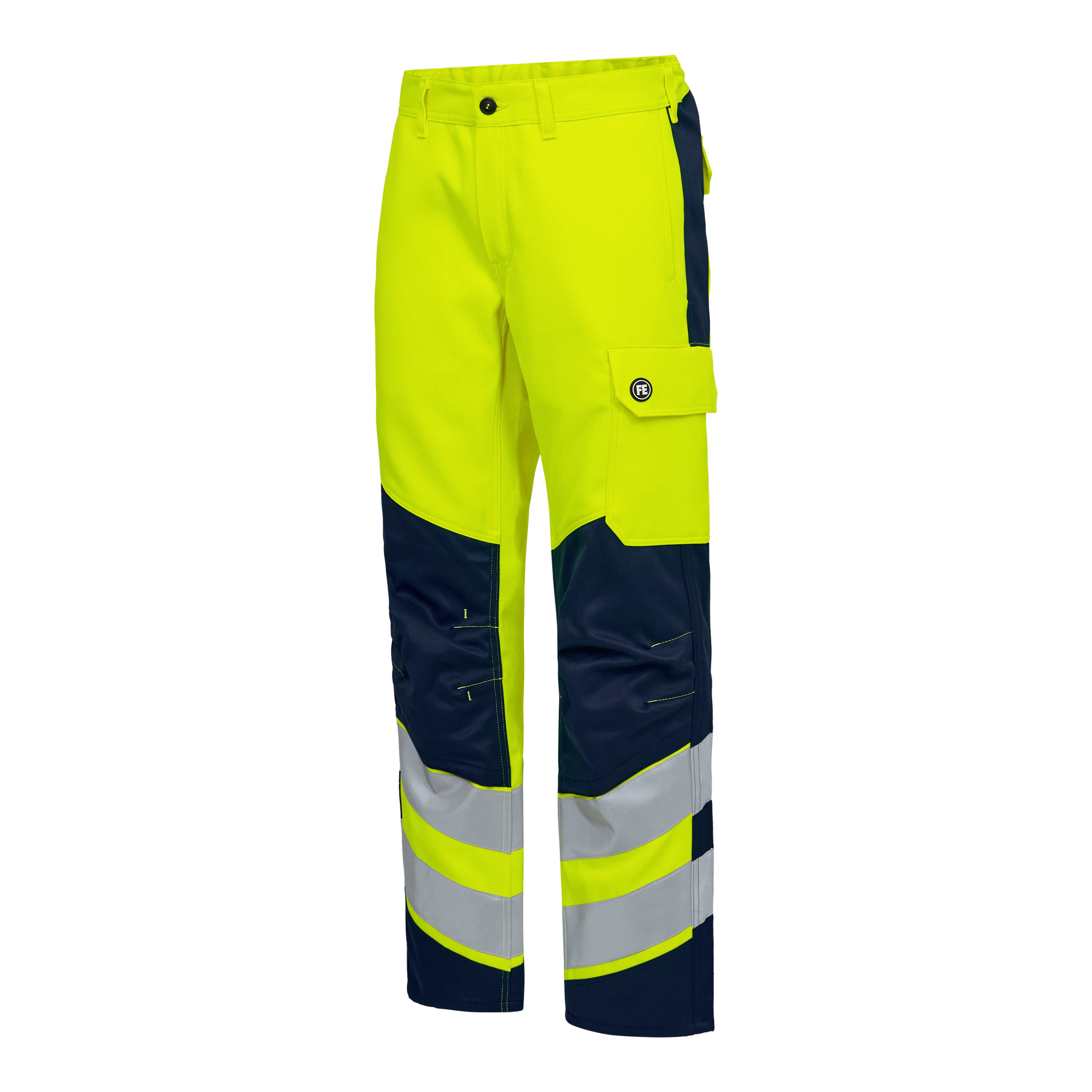 Engel Workwear Safety+ arbejdsbukser - Gul/Blue Ink [38165] / K80