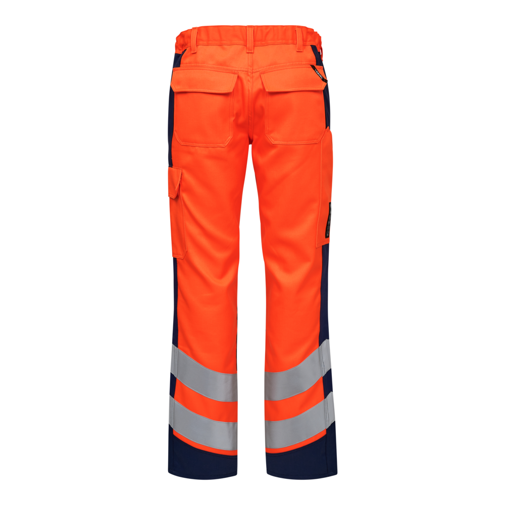 SAFETY+ Arbeitshose – Orange / Blue ink (Rücken)